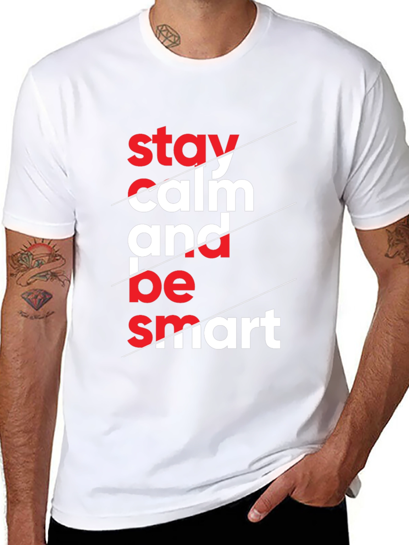 Stay Calm & Be Smart Graphic Tee