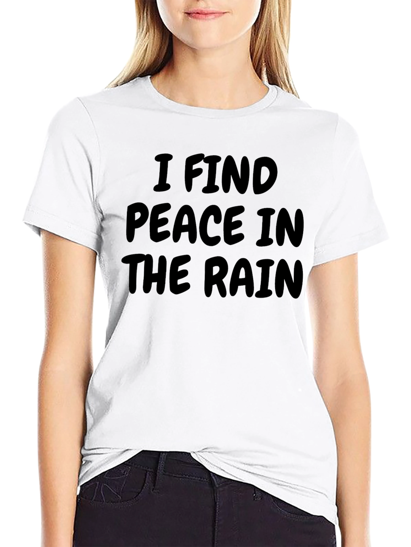 Peace in the Rain Black T-Shirt