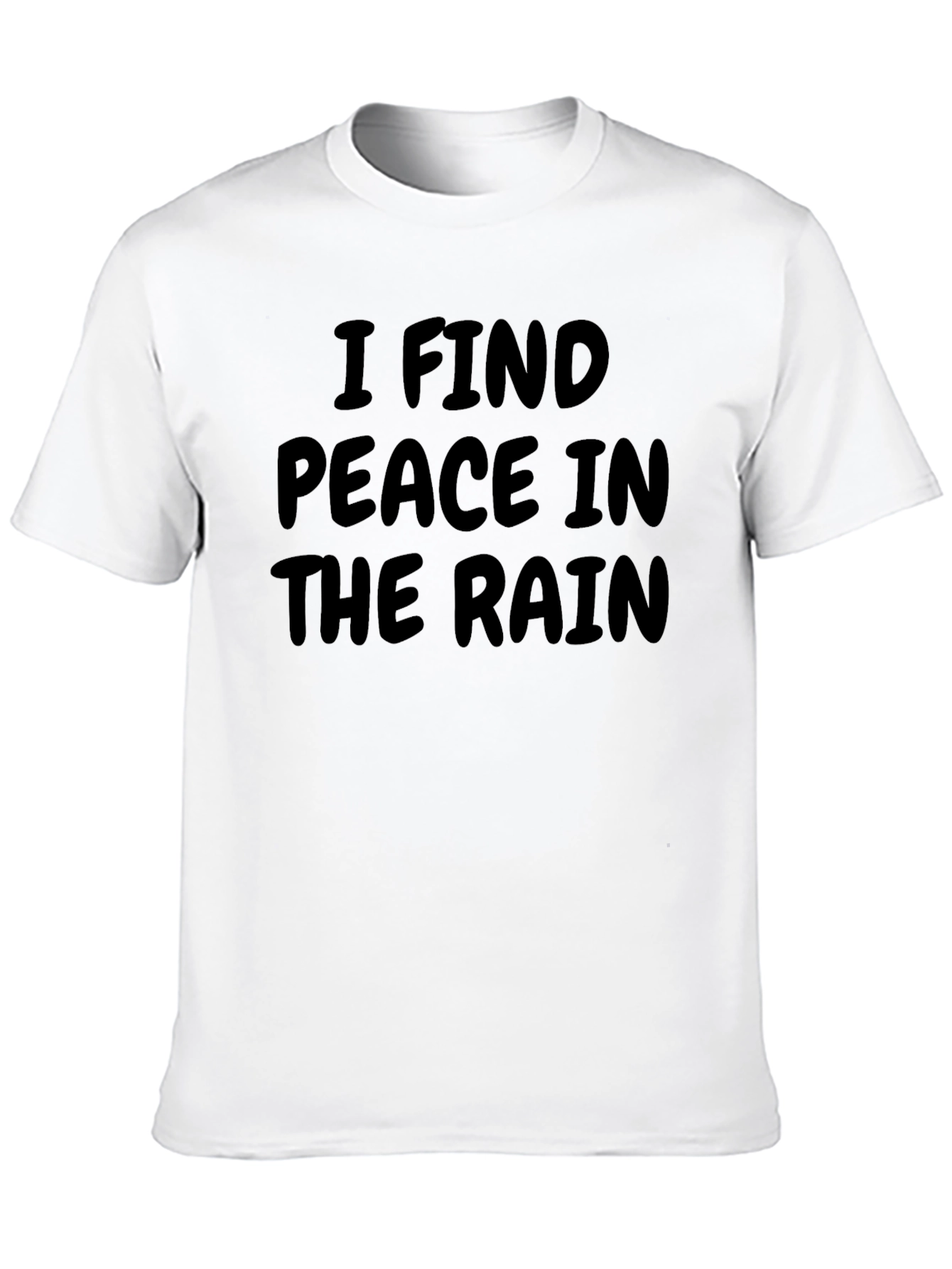 Peace in the Rain Black T-Shirt