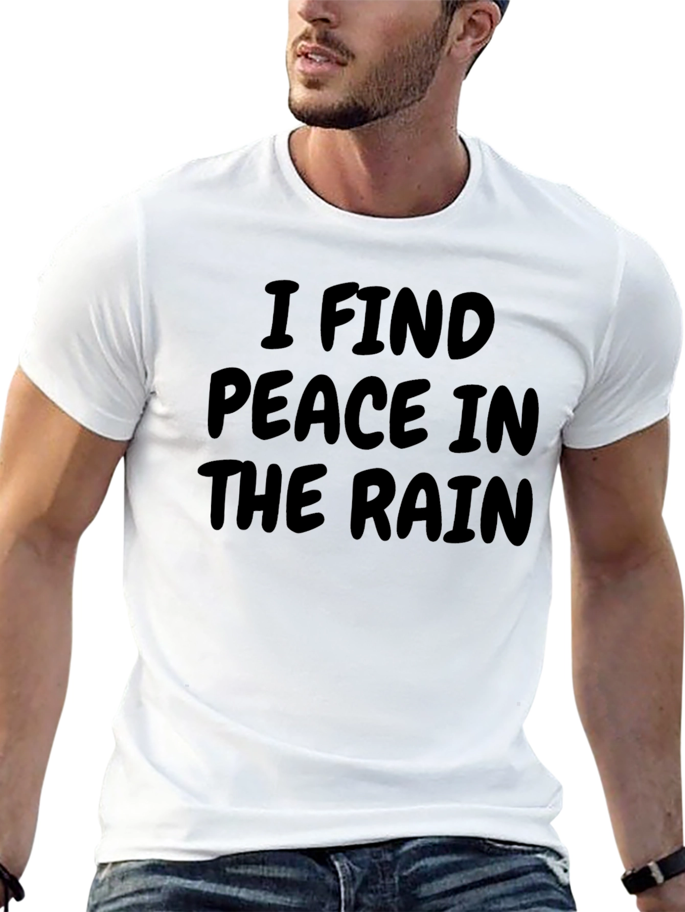 Peace in the Rain Black T-Shirt