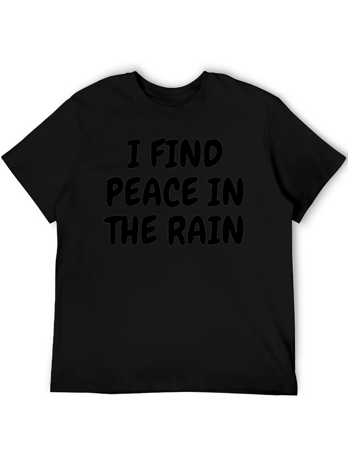 Peace in the Rain Black T-Shirt