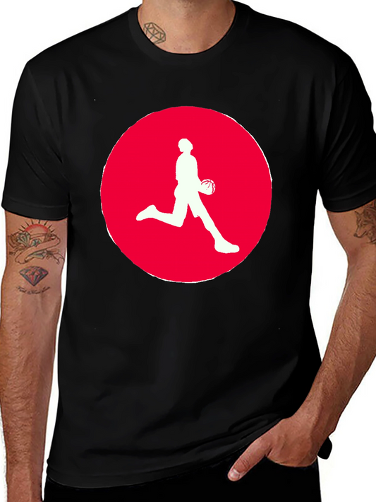 Mens Black Basketball Graphic T-Shirt