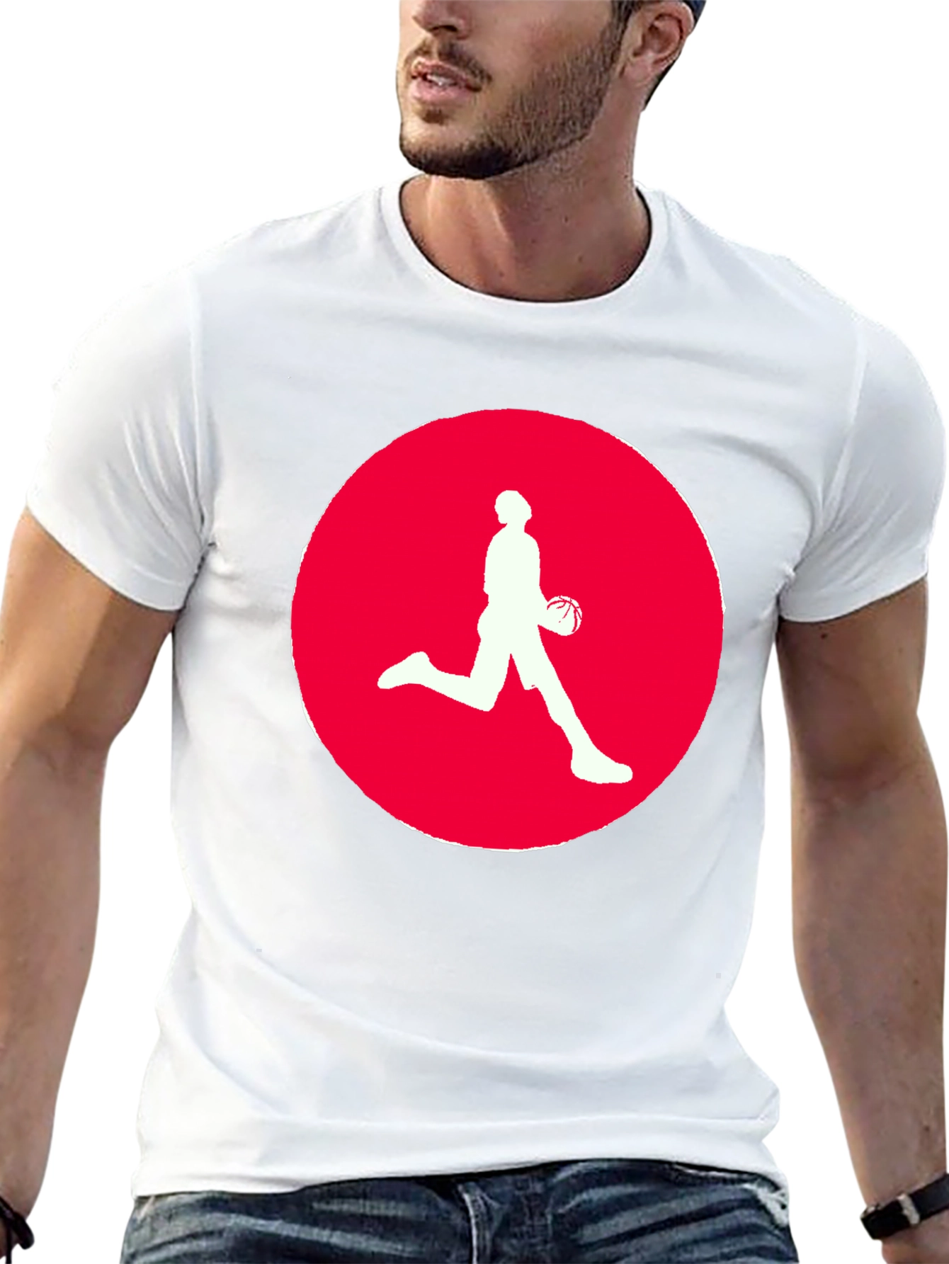 Mens Black Basketball Graphic T-Shirt