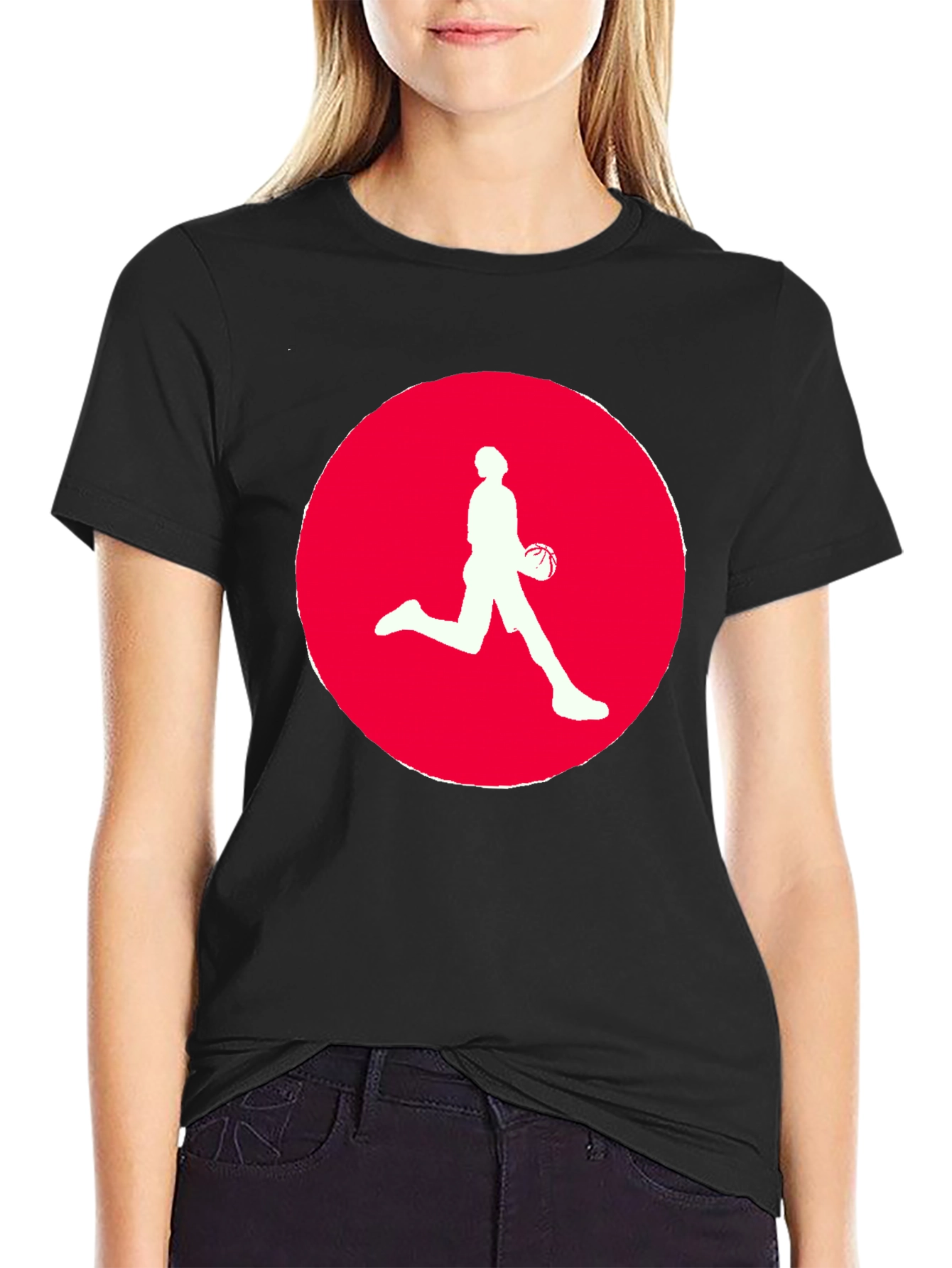 Mens Black Basketball Graphic T-Shirt