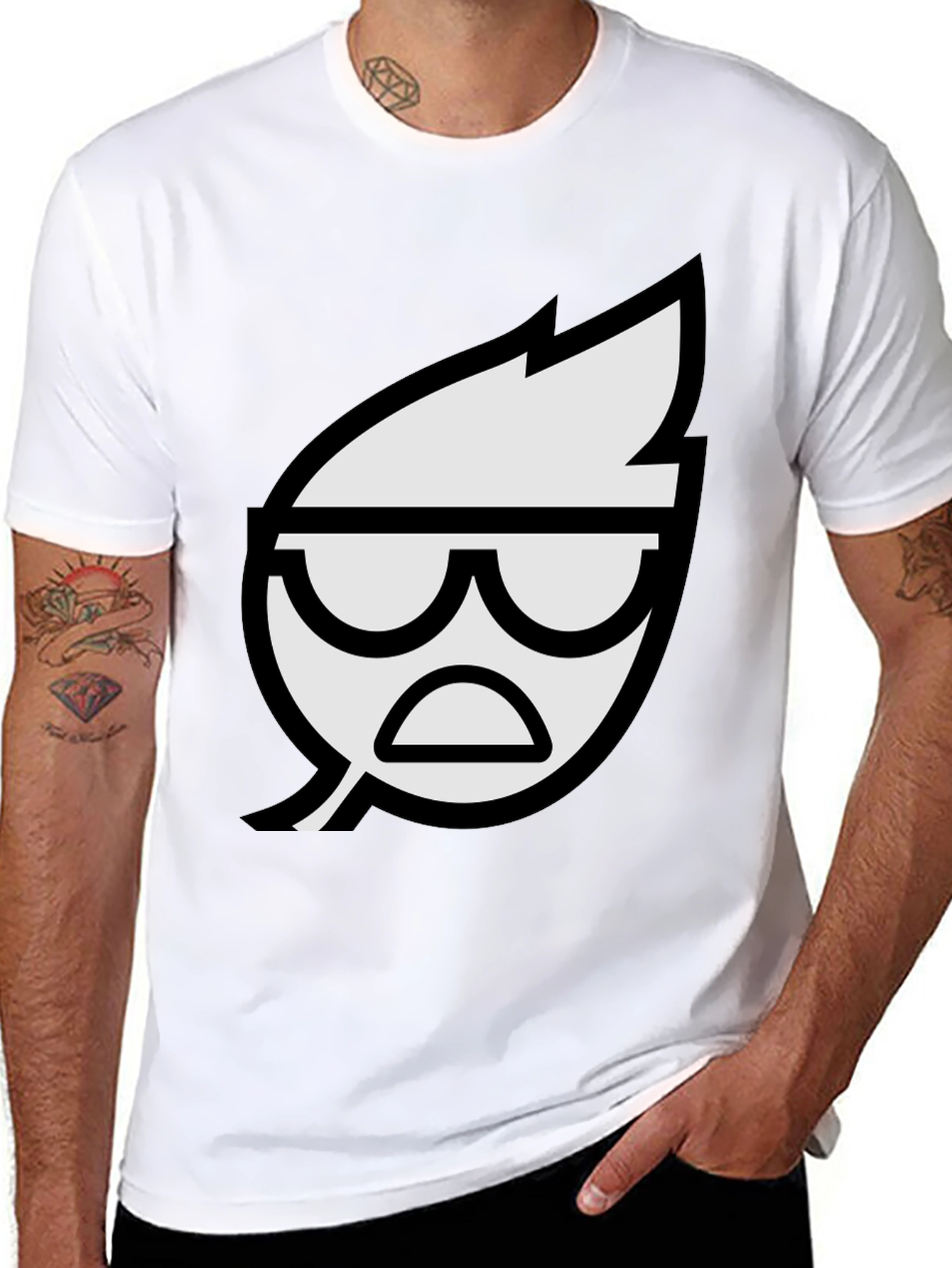 Cool Leaf Graphic Black T-Shirt