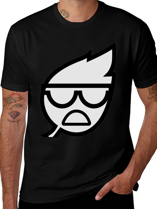 Cool Leaf Graphic Black T-Shirt