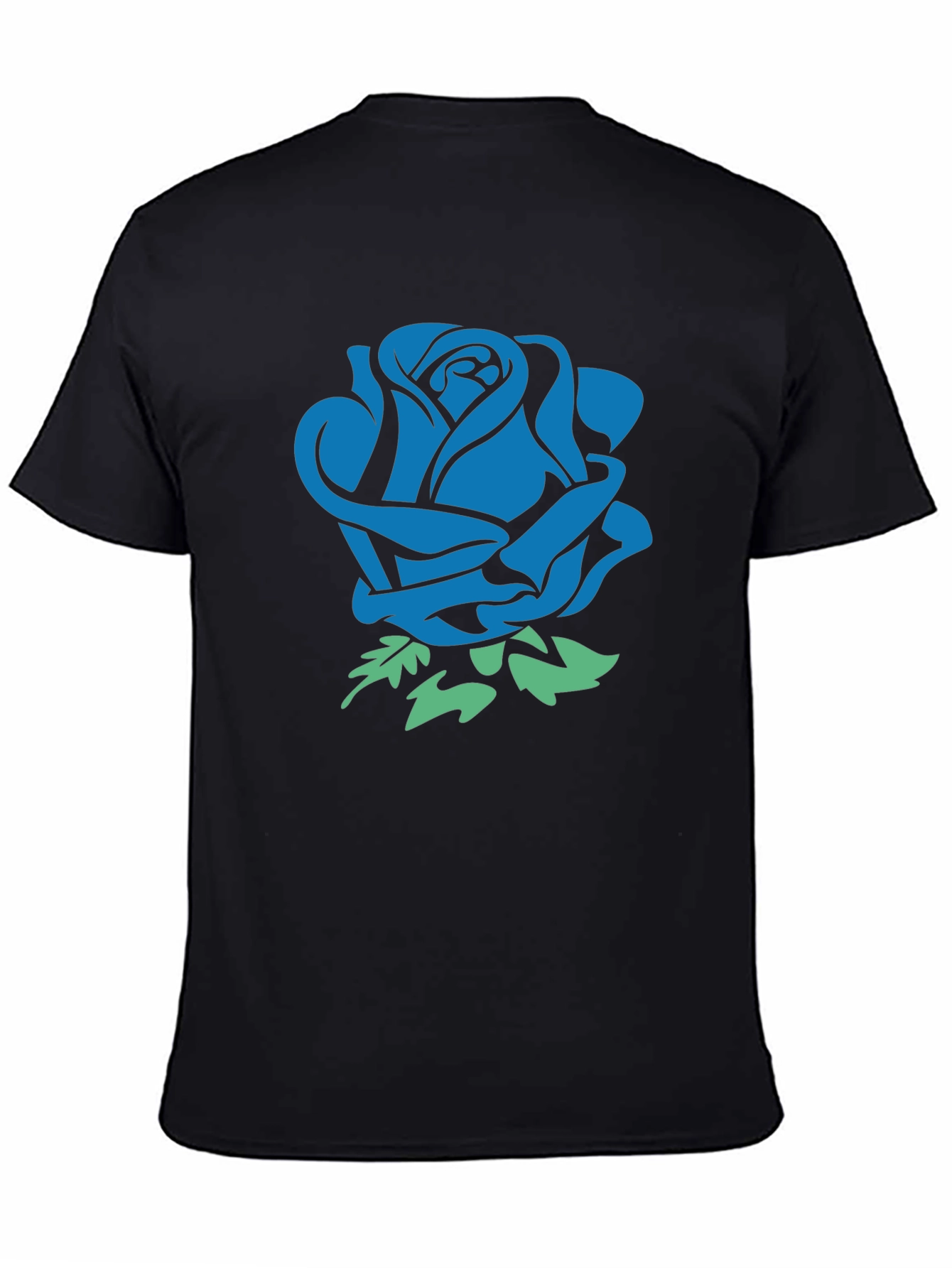 Blue Rose Graphic Print T-Shirt