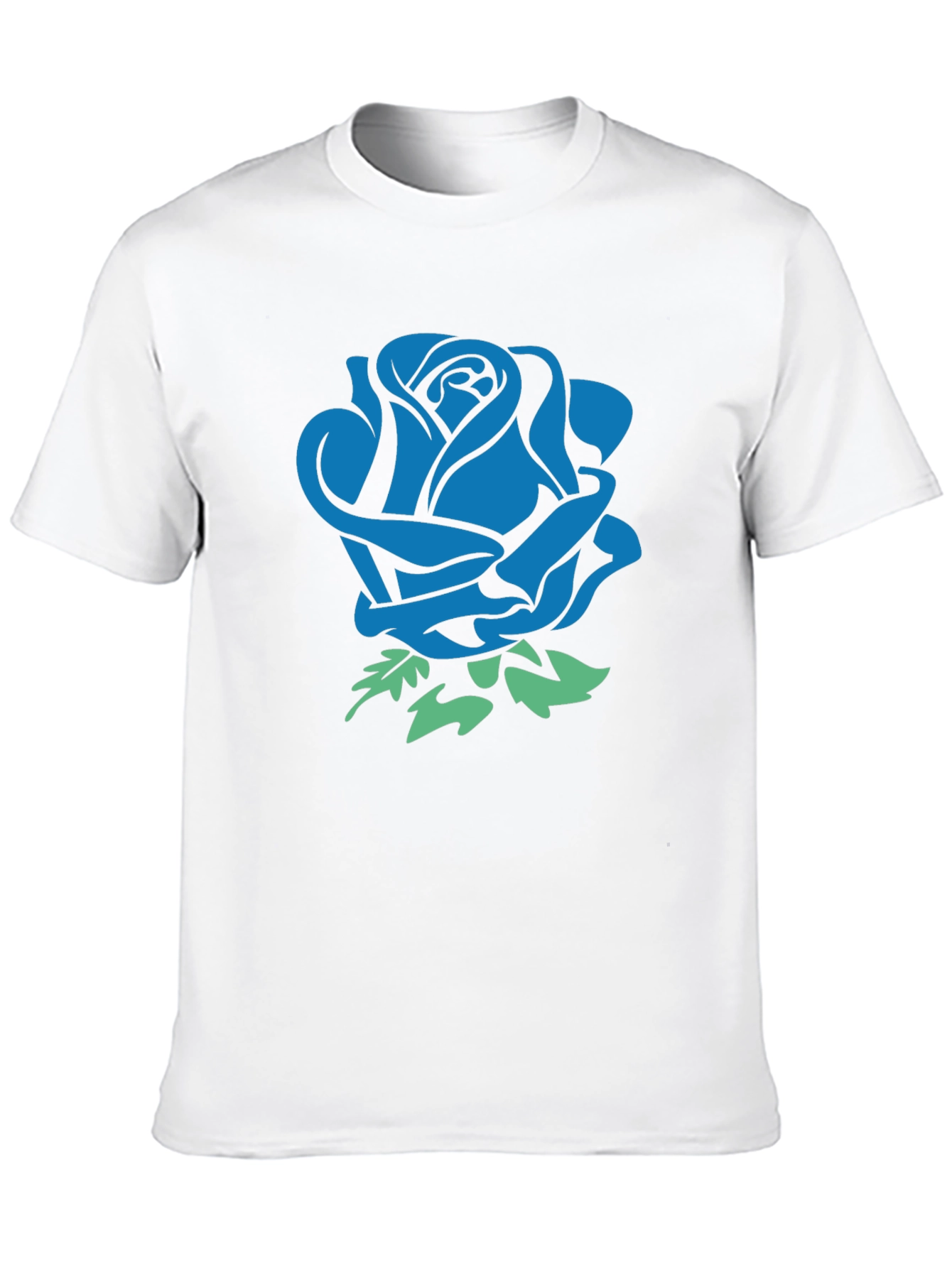Blue Rose Graphic Print T-Shirt