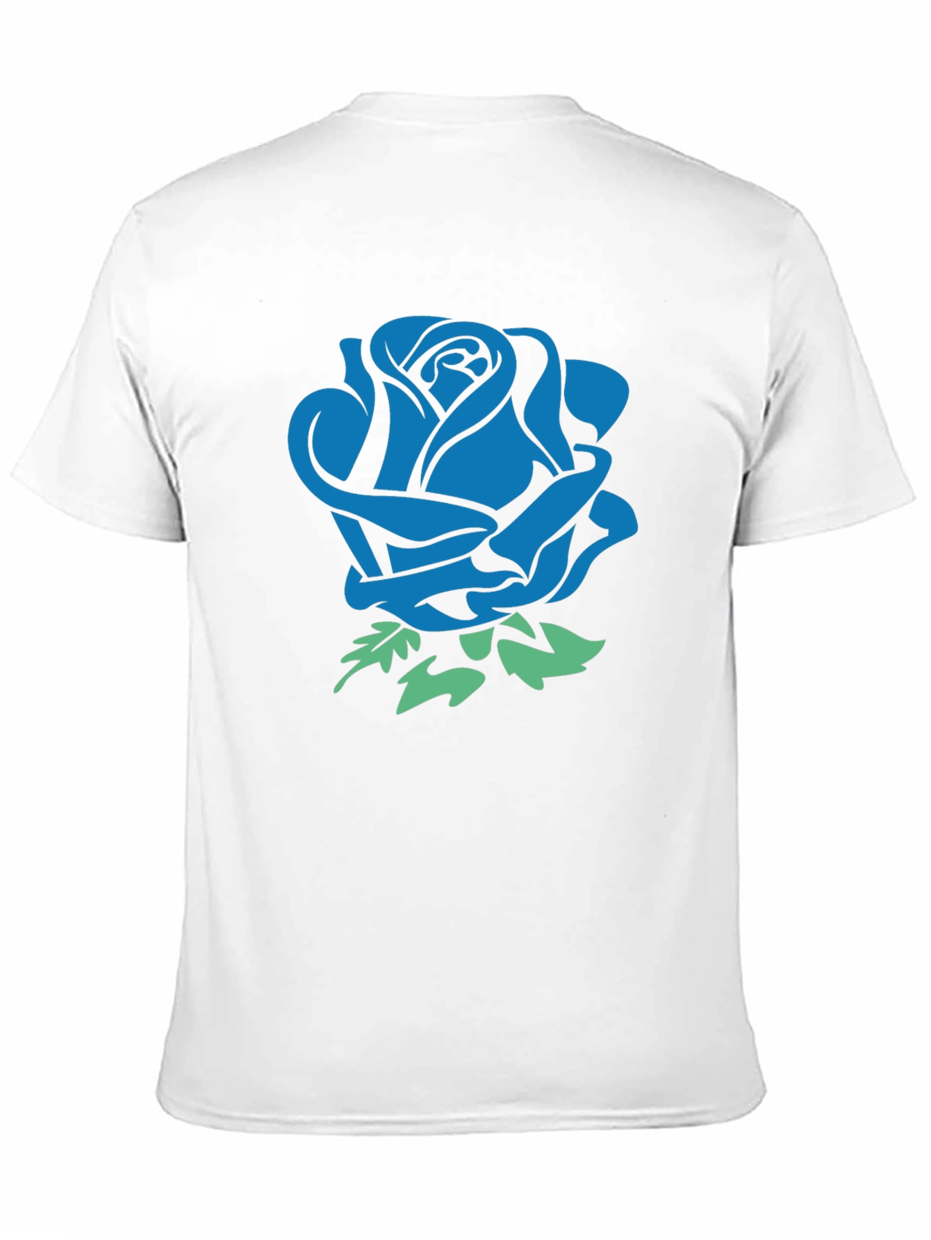 Blue Rose Graphic Print T-Shirt