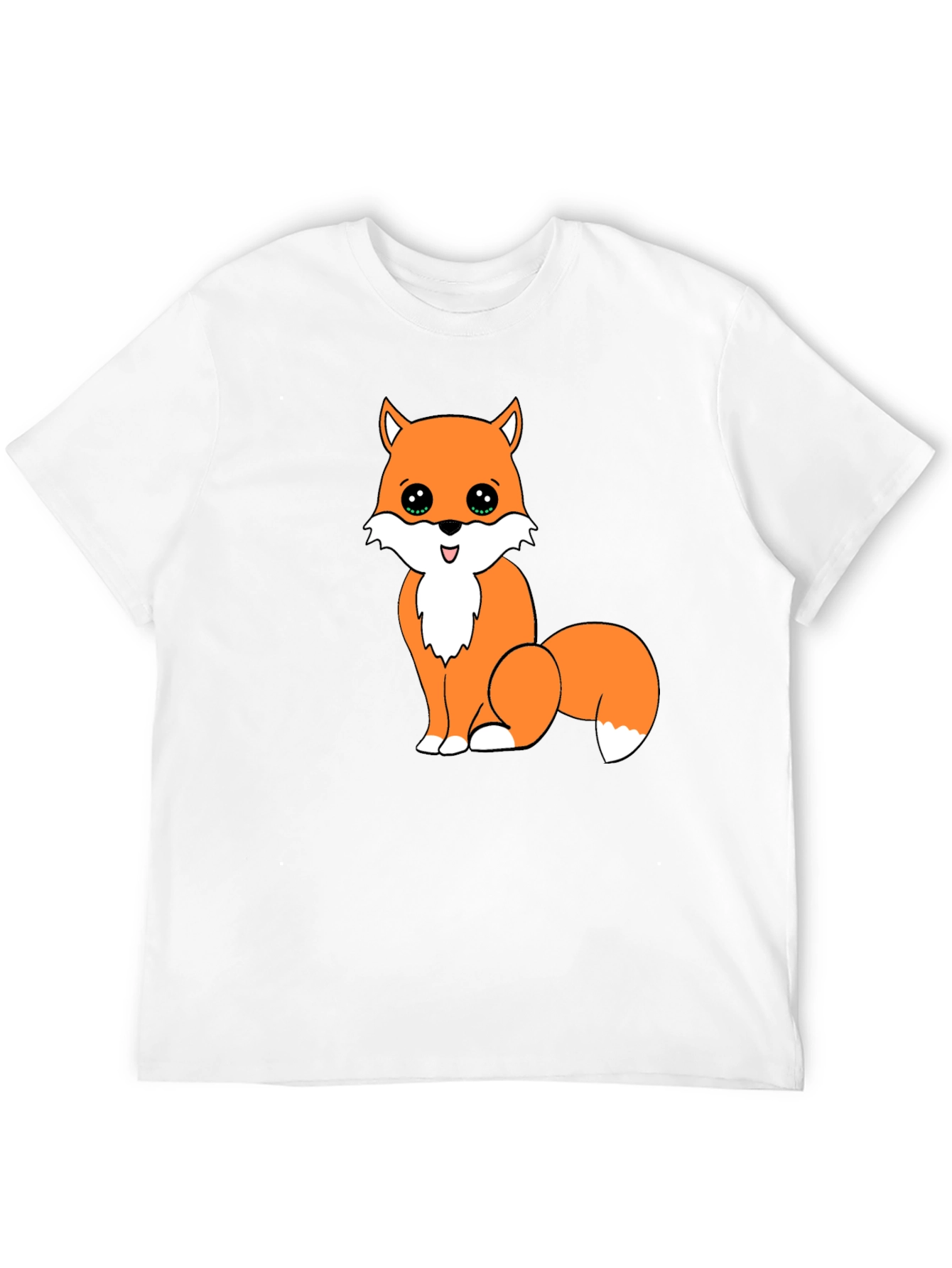 Cute Fox Graphic Tee - Black Unisex T-Shirt