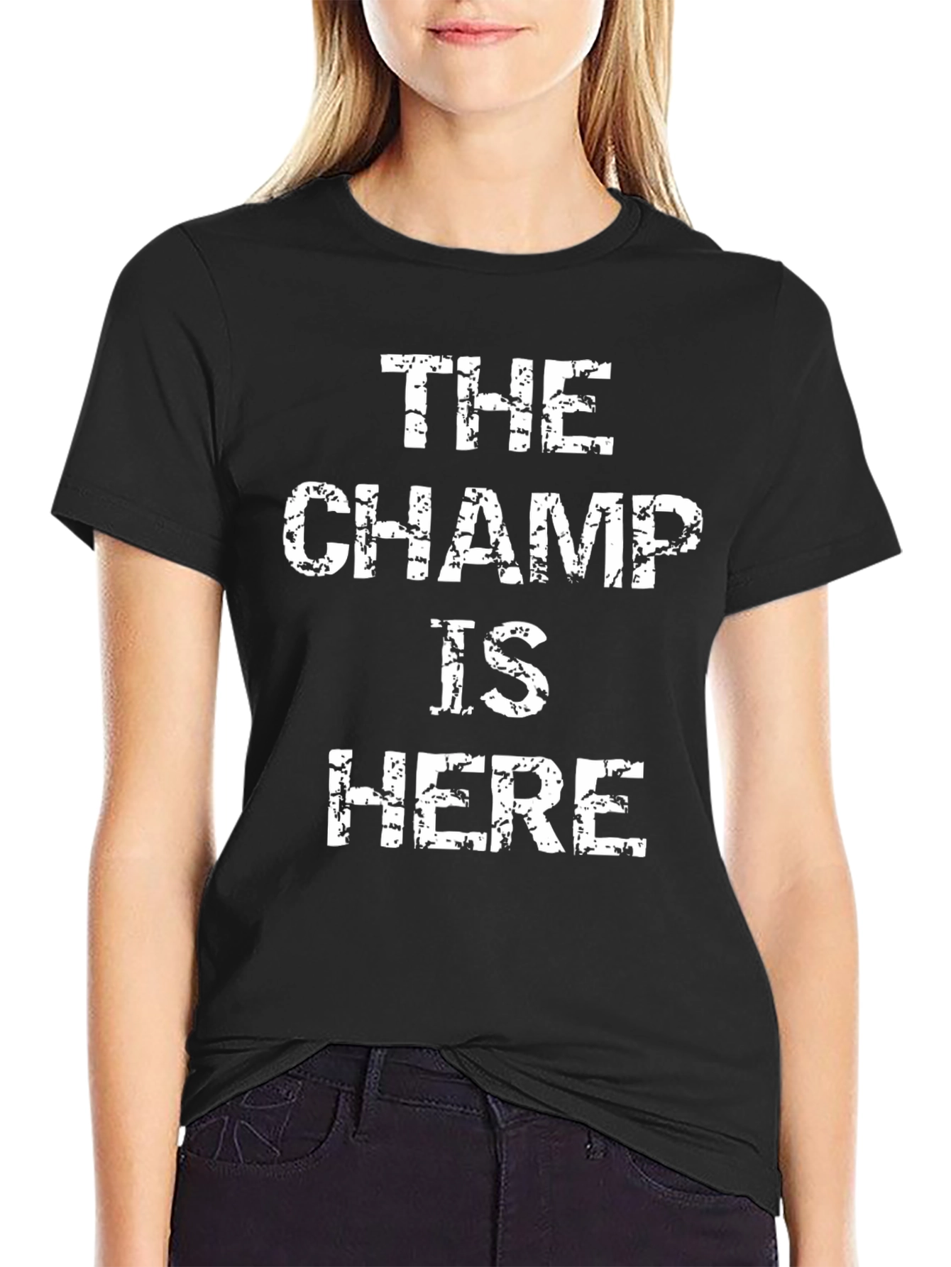 The Champ Is Here Mens Graphic T-Shirt
