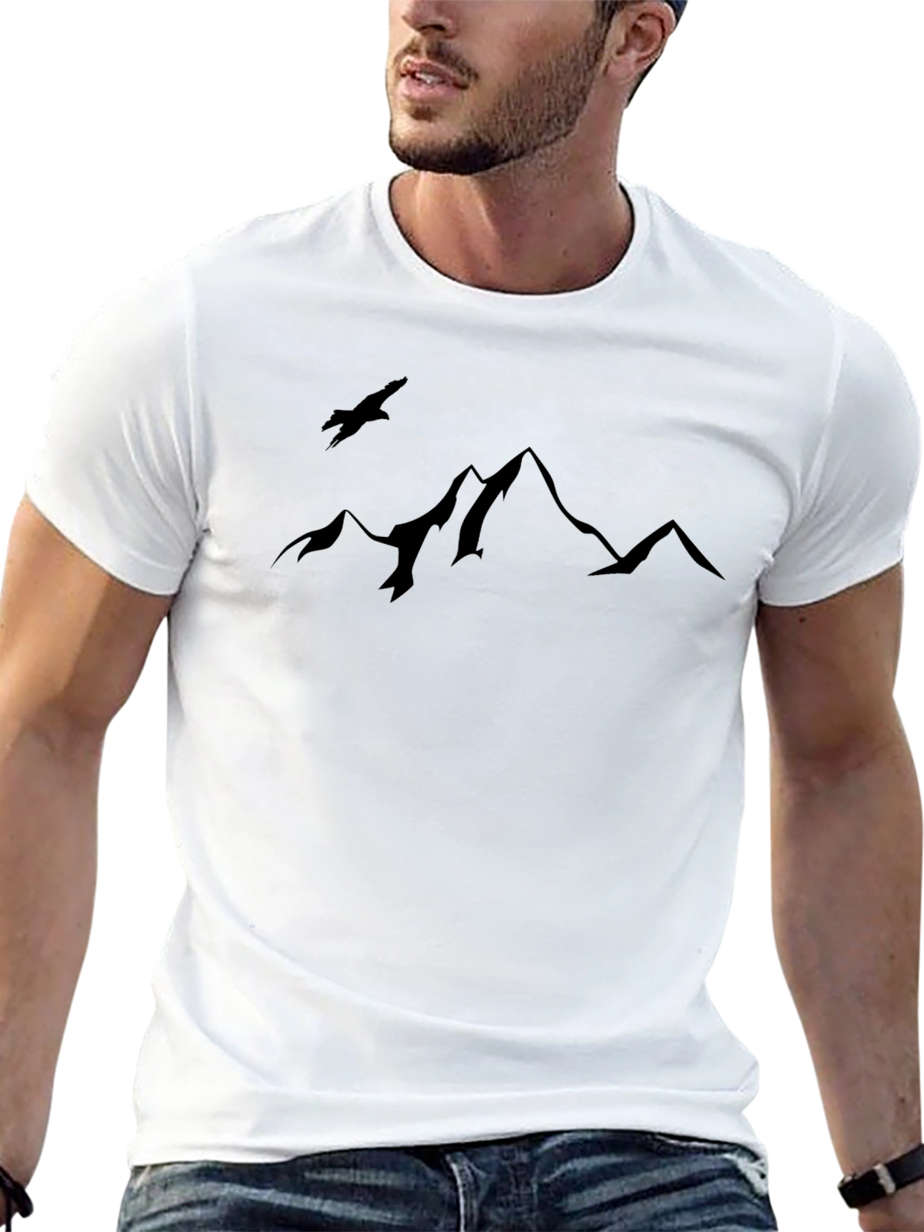 Mountain Graphic Tee - Nature Lovers Black T-Shirt