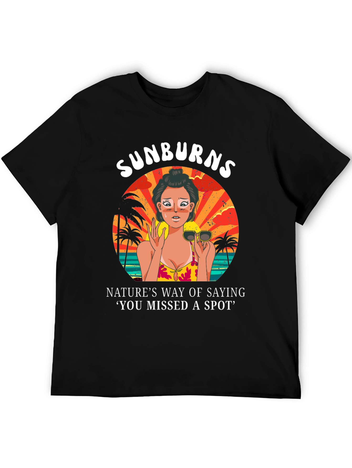 Sunburns Missed Spot Graphic T-Shirt