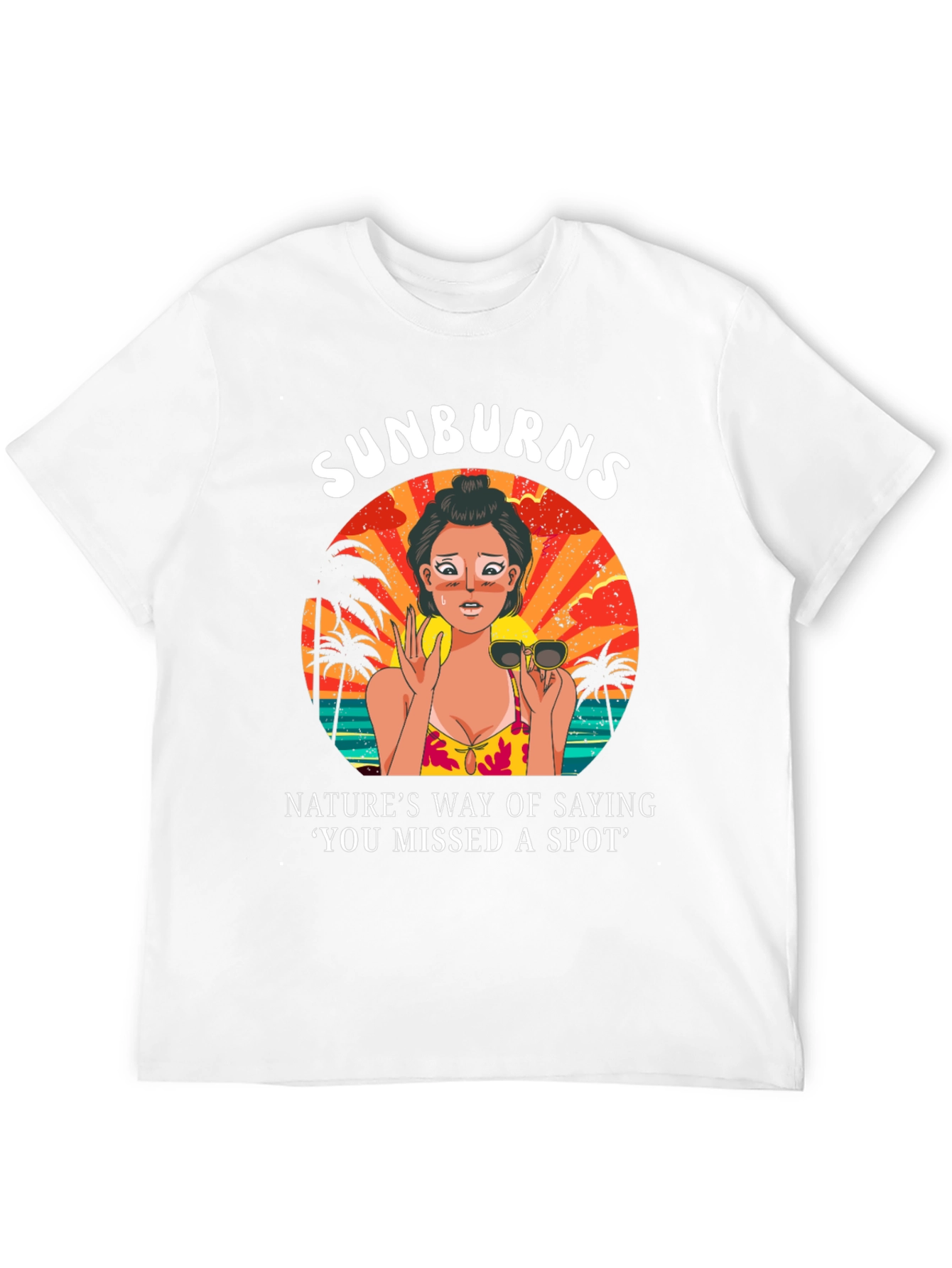 Sunburns Missed Spot Graphic T-Shirt
