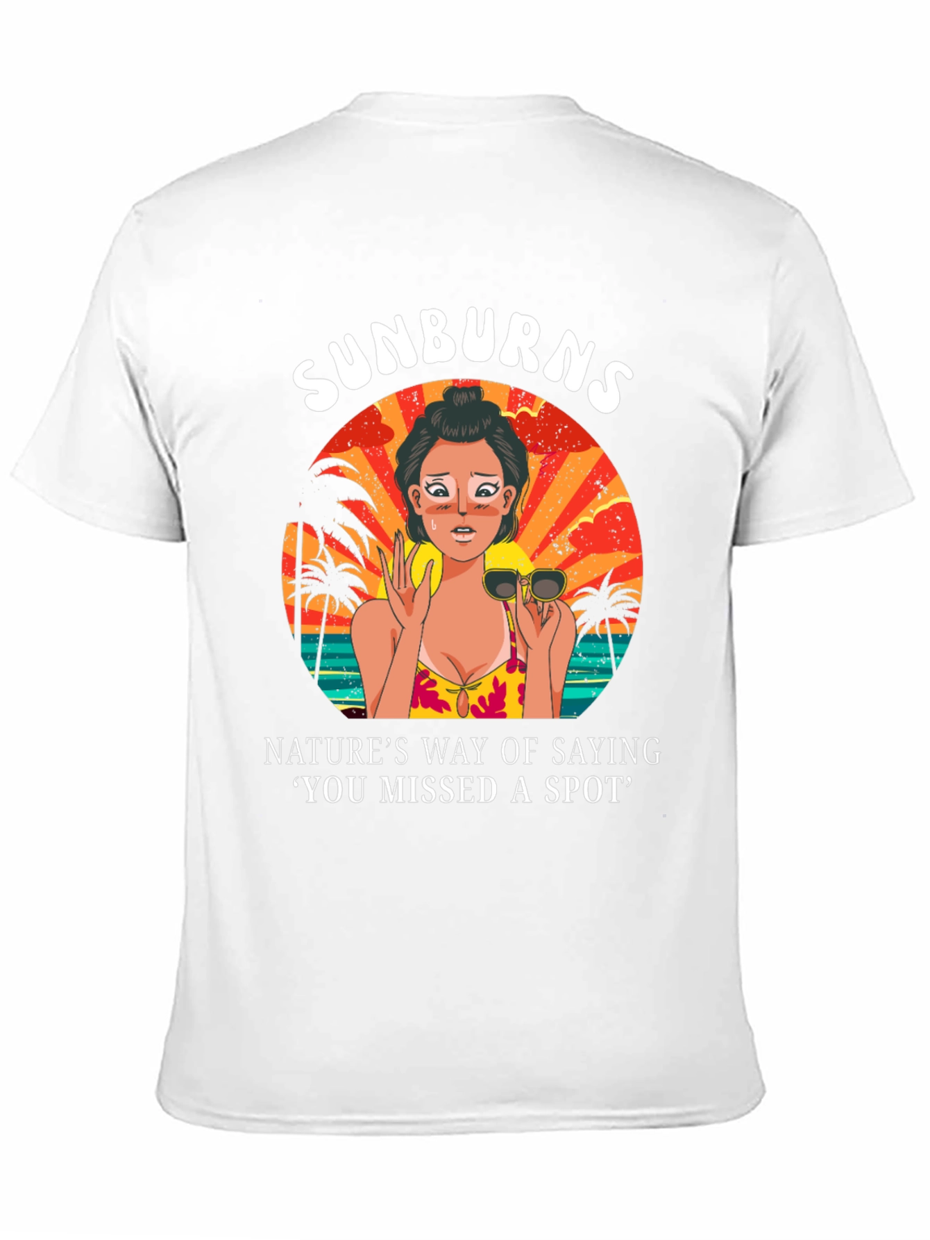 Sunburns Missed Spot Graphic T-Shirt