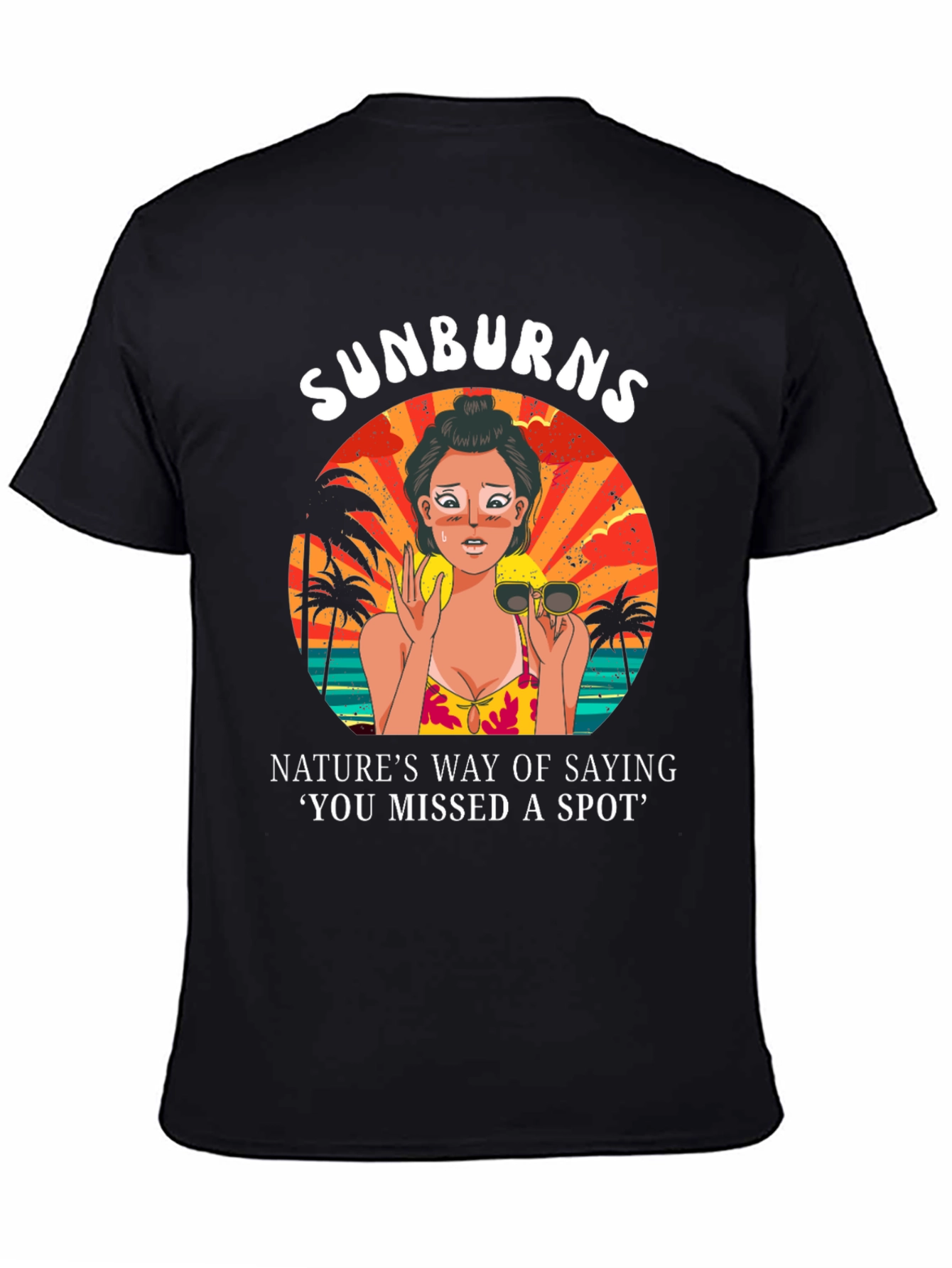Sunburns Missed Spot Graphic T-Shirt