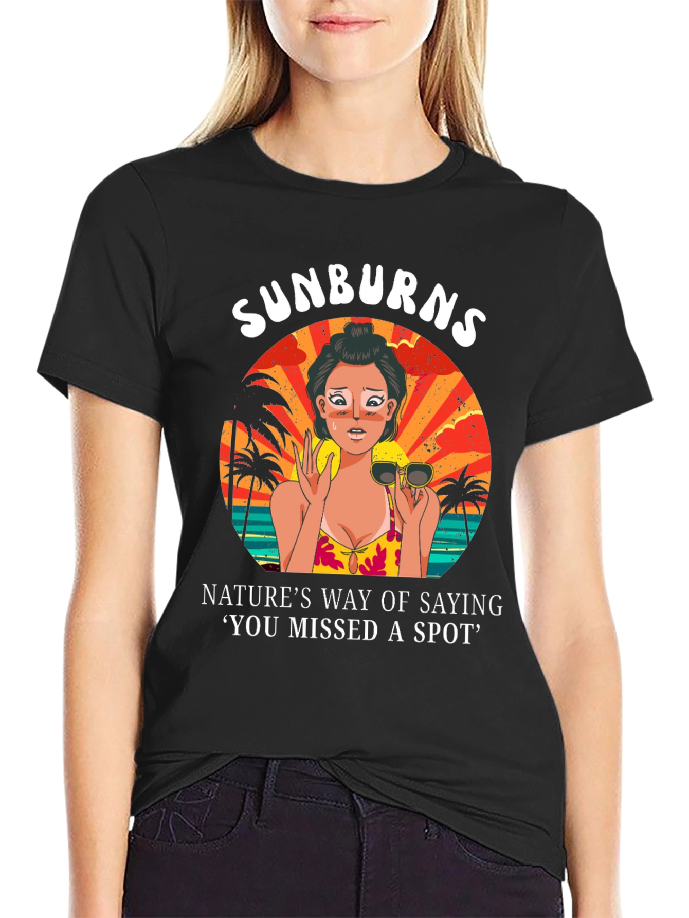 Sunburns Missed Spot Graphic T-Shirt