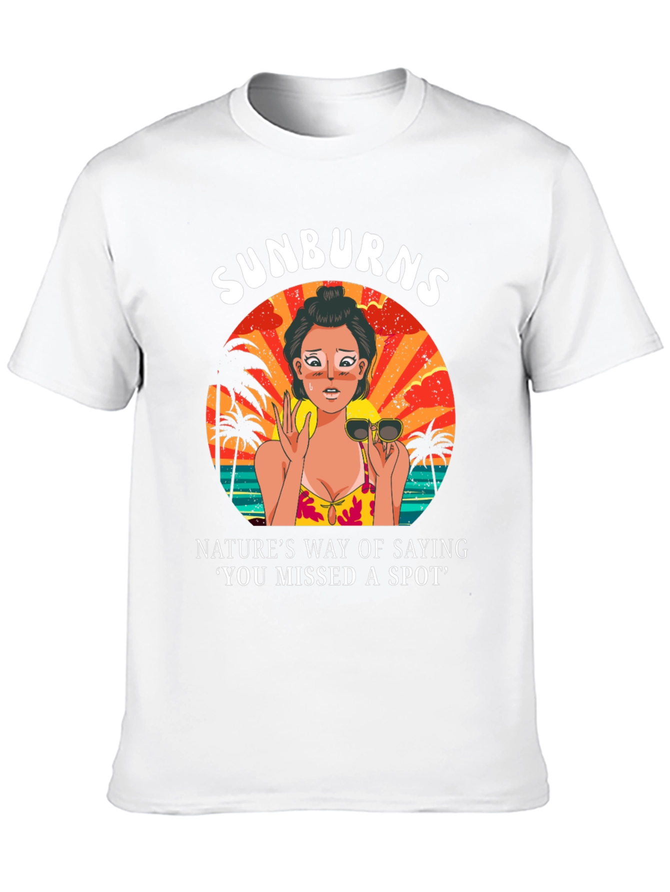 Sunburns Missed Spot Graphic T-Shirt