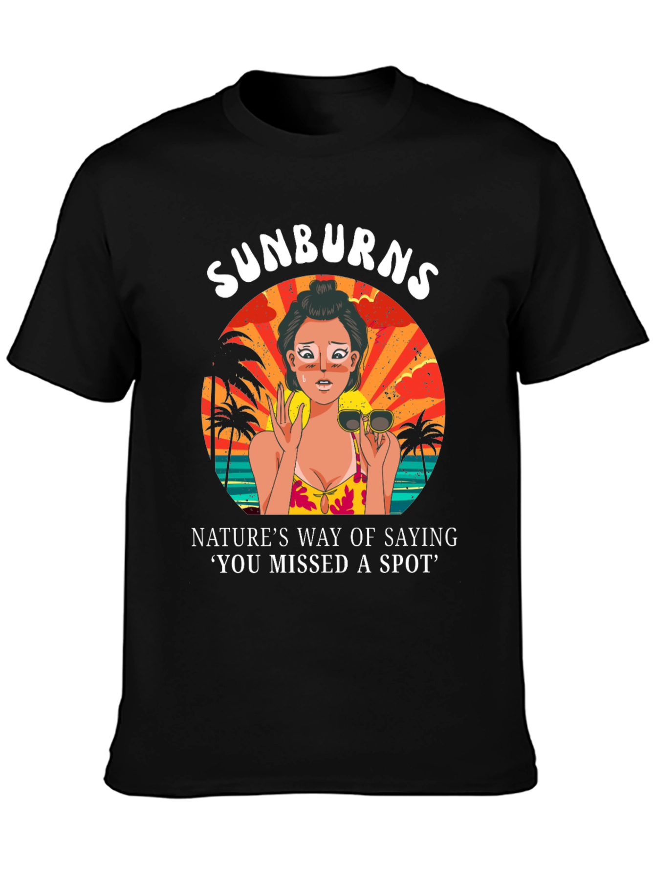 Sunburns Missed Spot Graphic T-Shirt