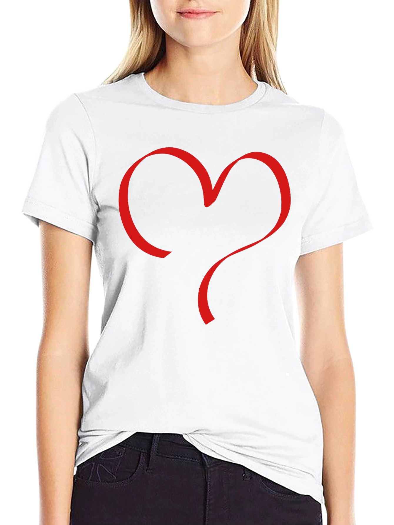 Heart Graphic Tee - Modern Valentines Day Style