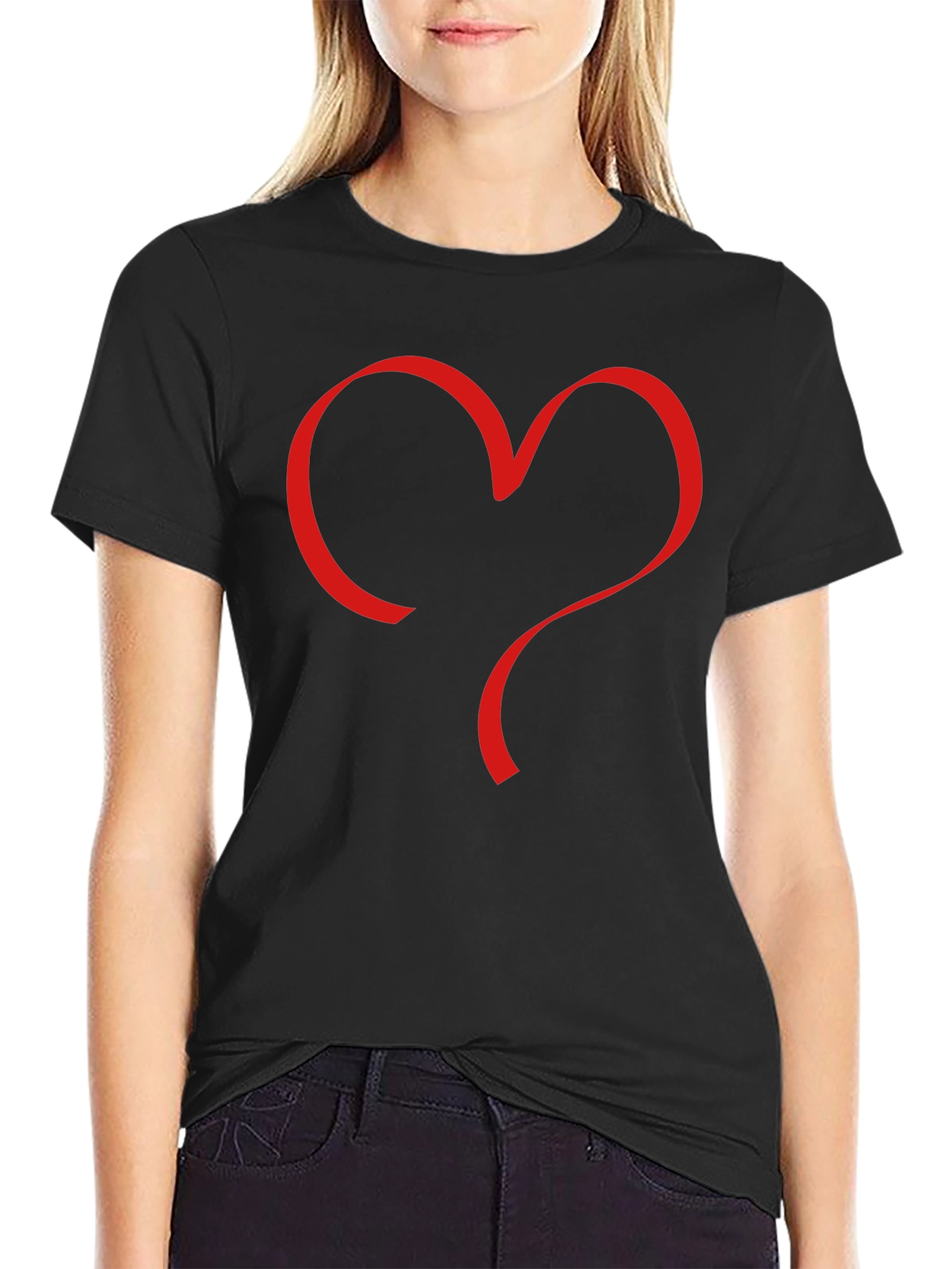 Heart Graphic Tee - Modern Valentines Day Style