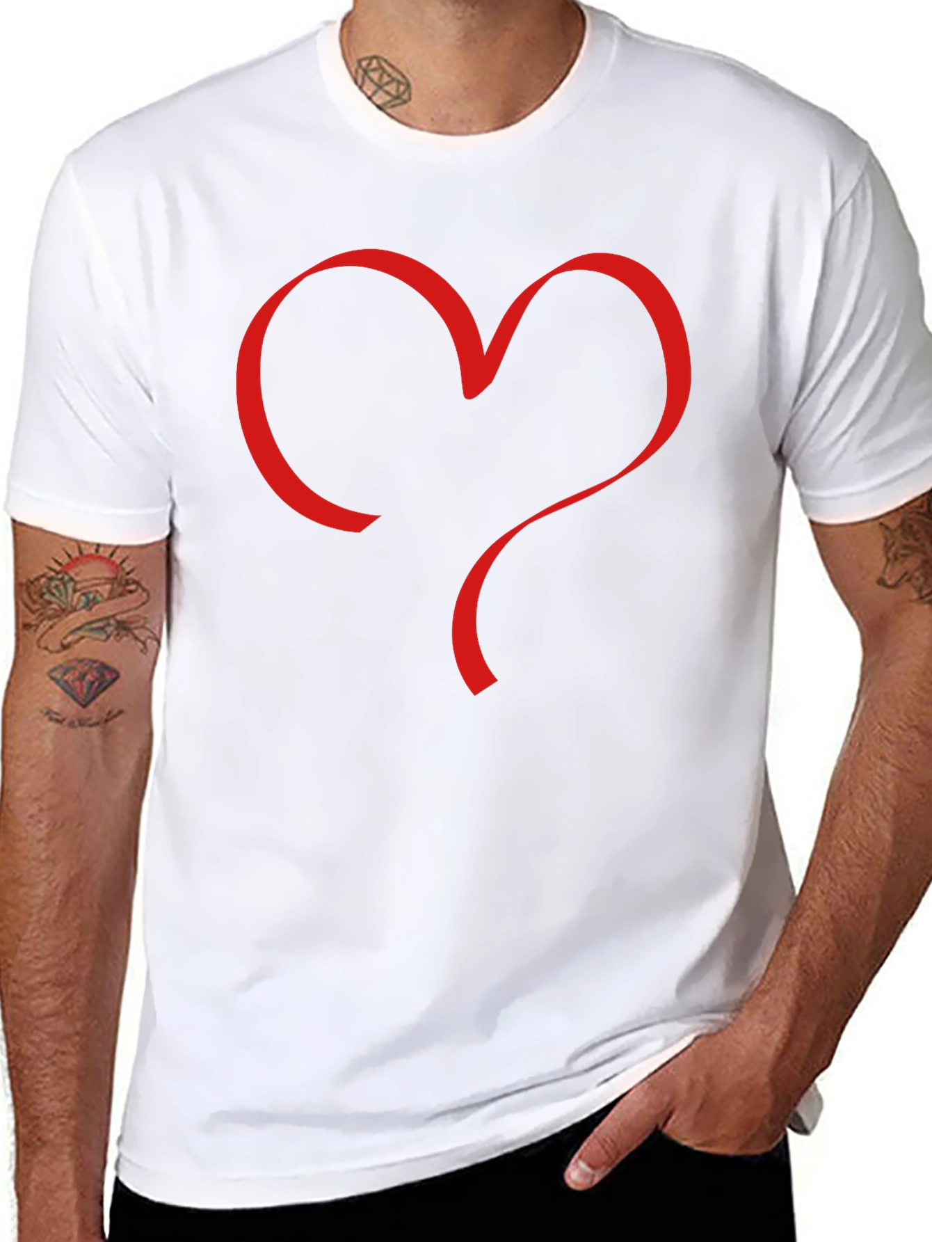 Heart Graphic Tee - Modern Valentines Day Style