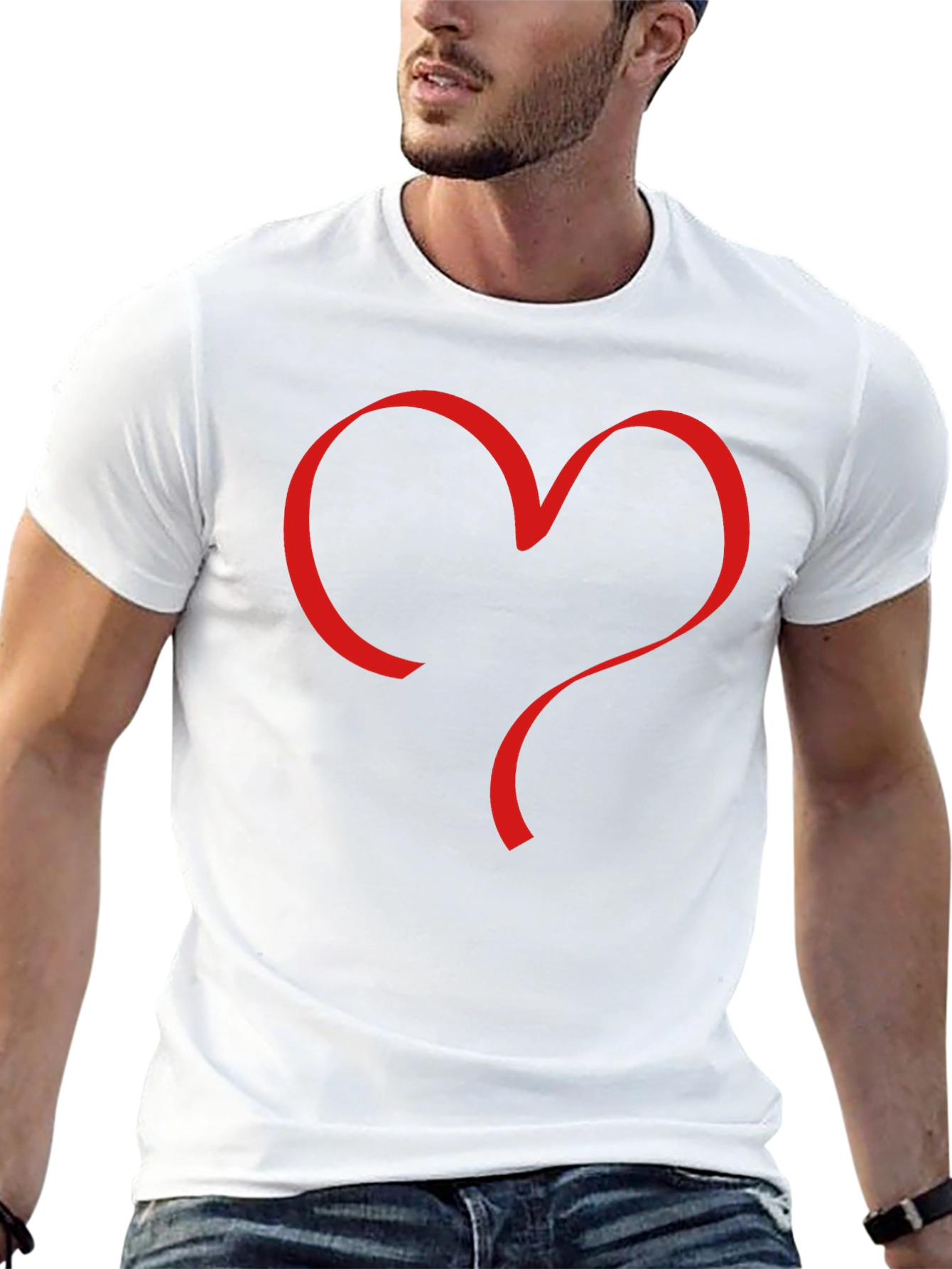 Heart Graphic Tee - Modern Valentines Day Style