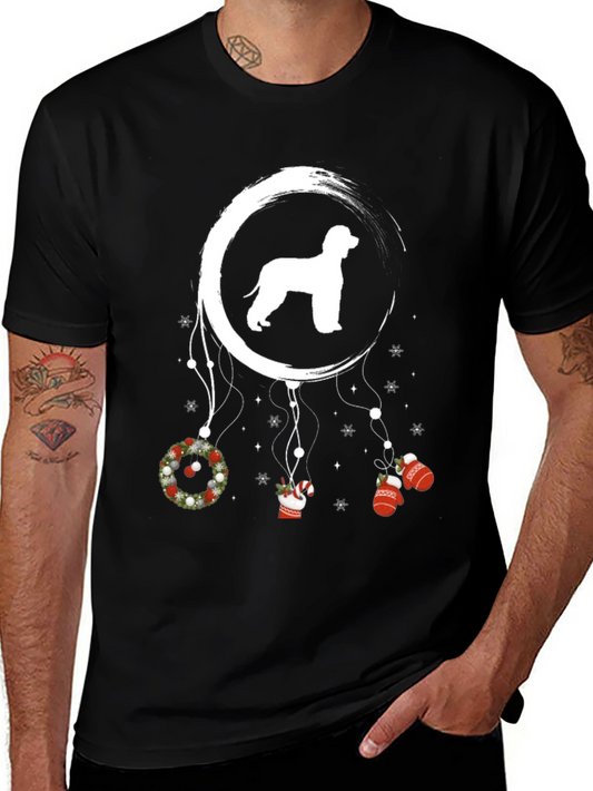 Holiday Dog Silhouette Graphic Tee