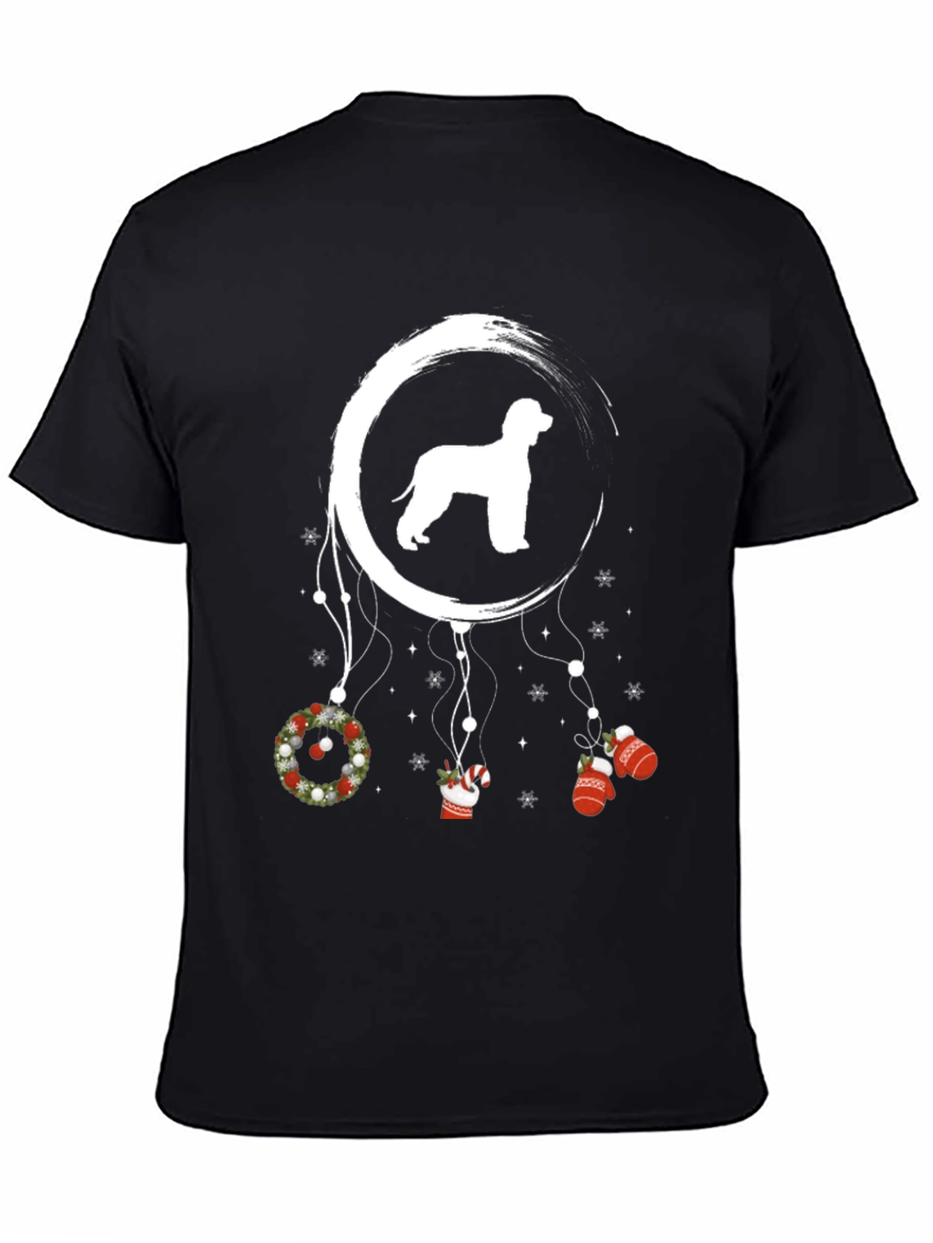 Holiday Dog Silhouette Graphic Tee