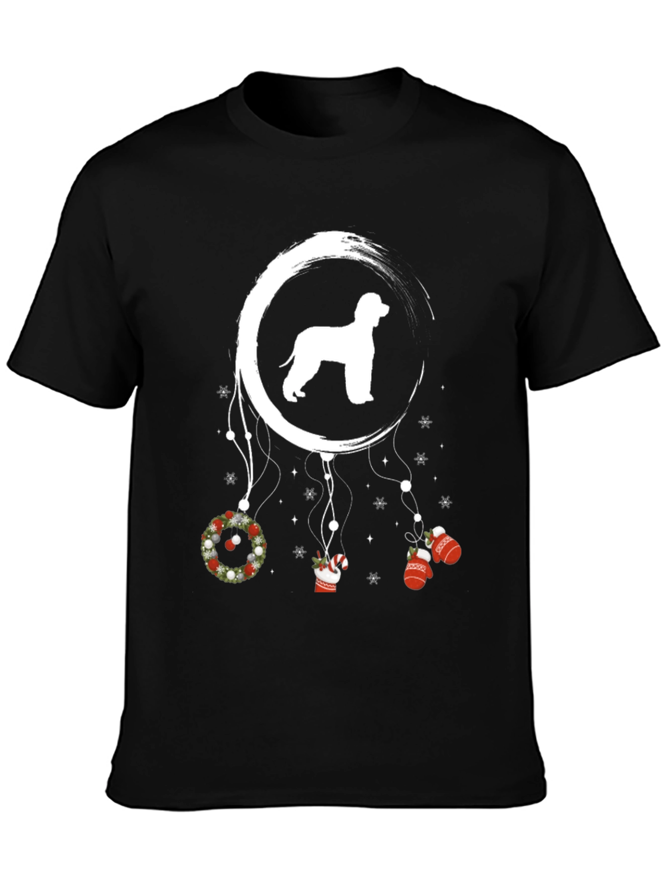 Holiday Dog Silhouette Graphic Tee