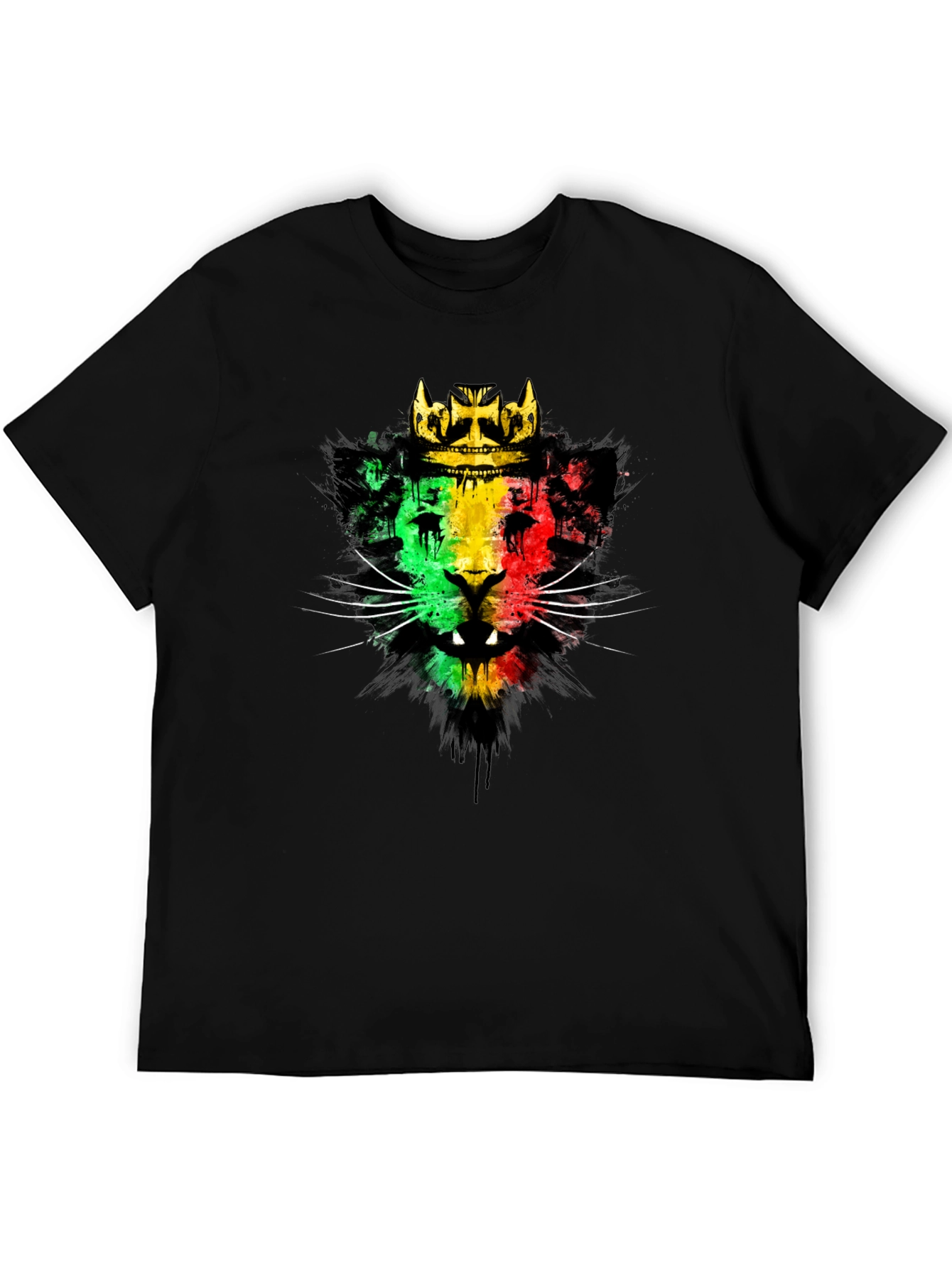 Rasta Lion Crown Graphic T-Shirt