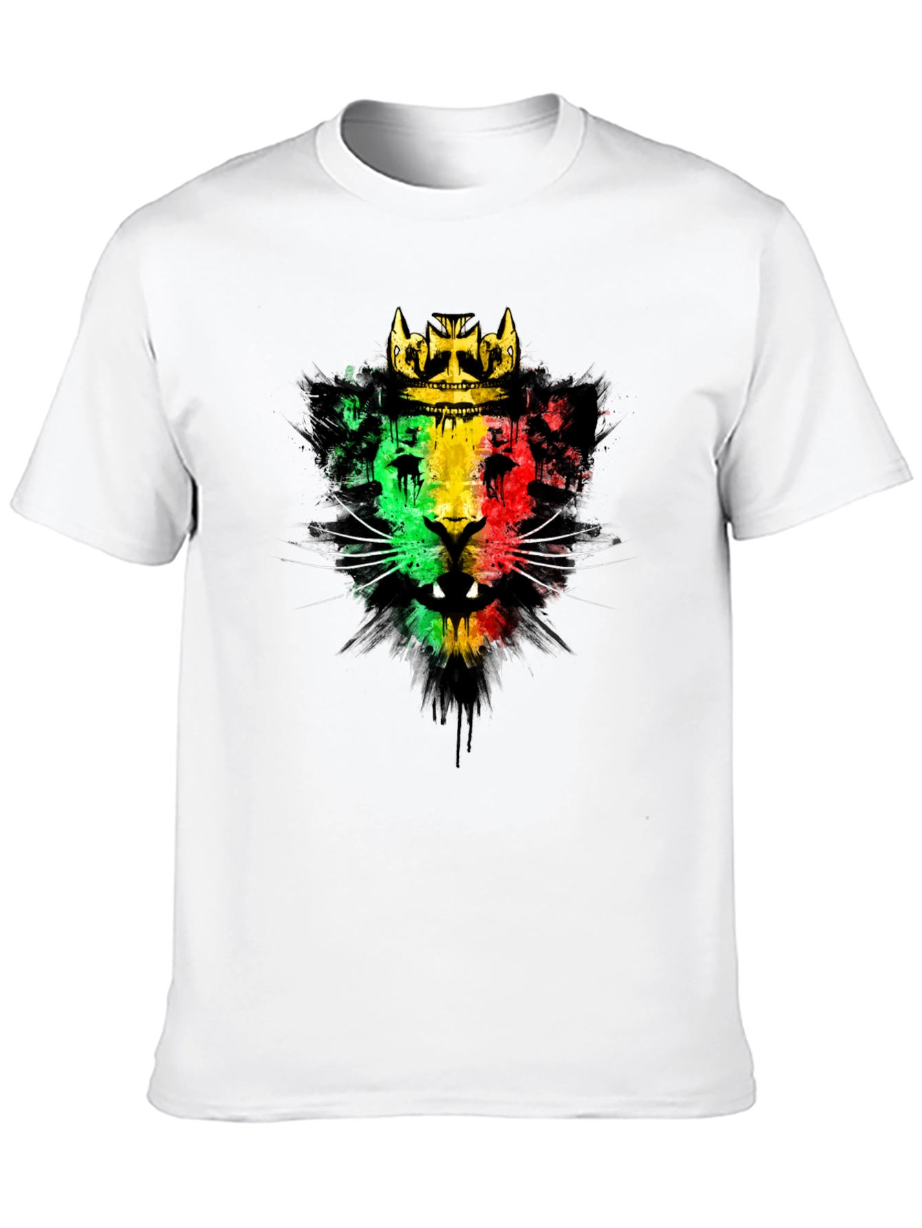 Rasta Lion Crown Graphic T-Shirt