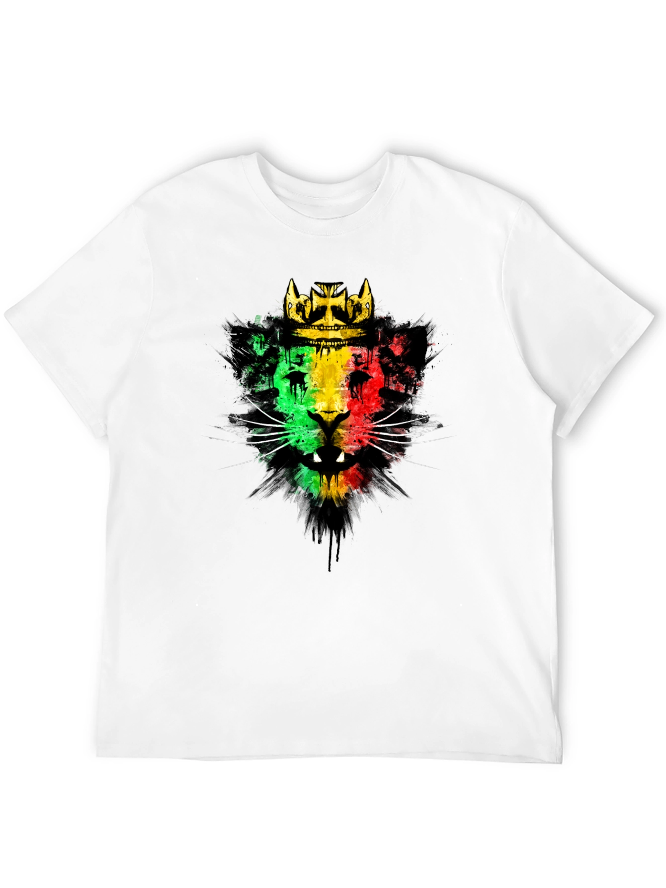 Rasta Lion Crown Graphic T-Shirt