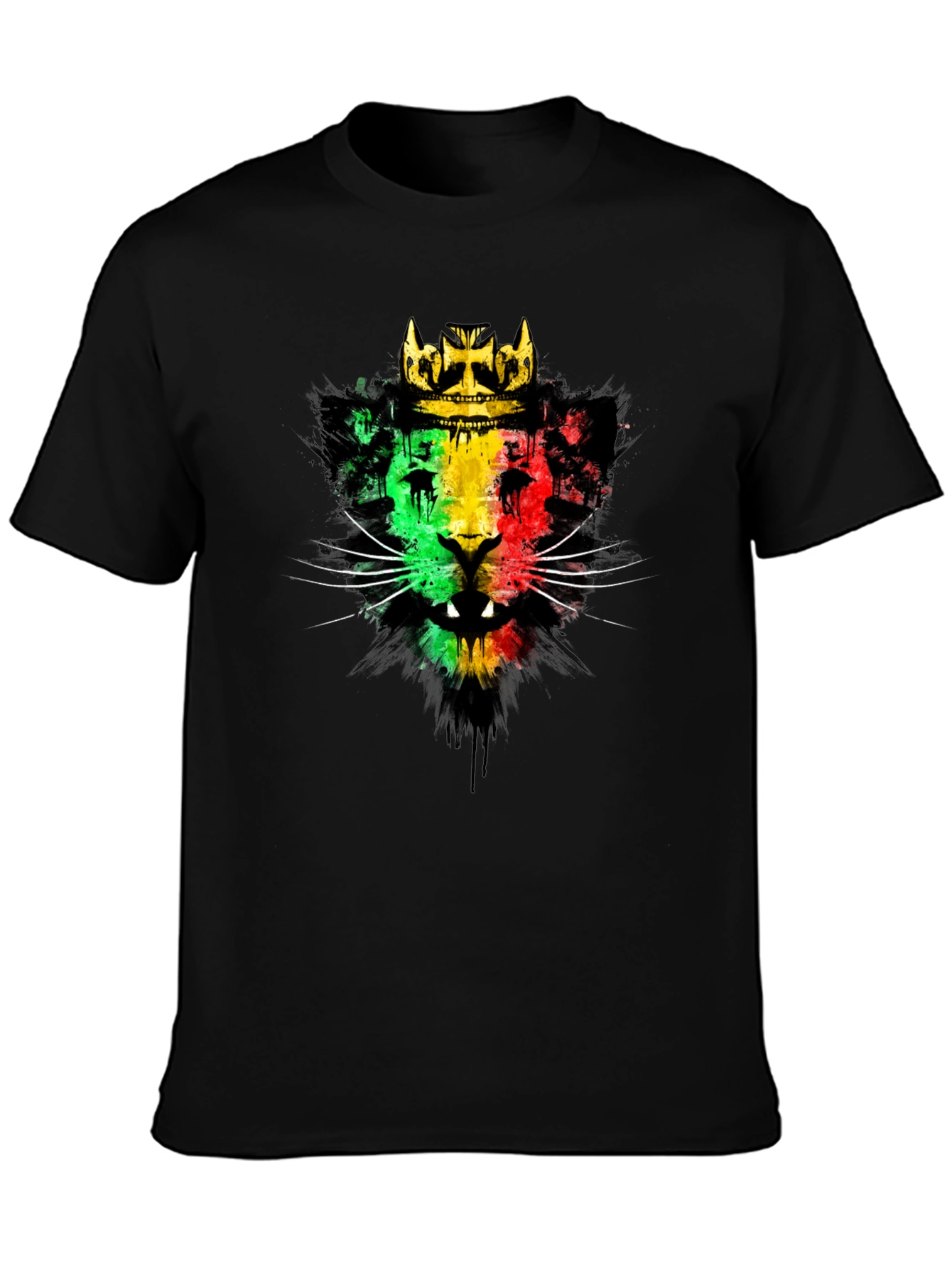 Rasta Lion Crown Graphic T-Shirt