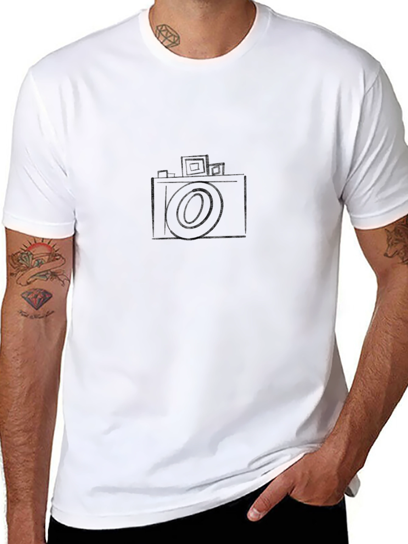 Classic Camera Graphic Black T-Shirt