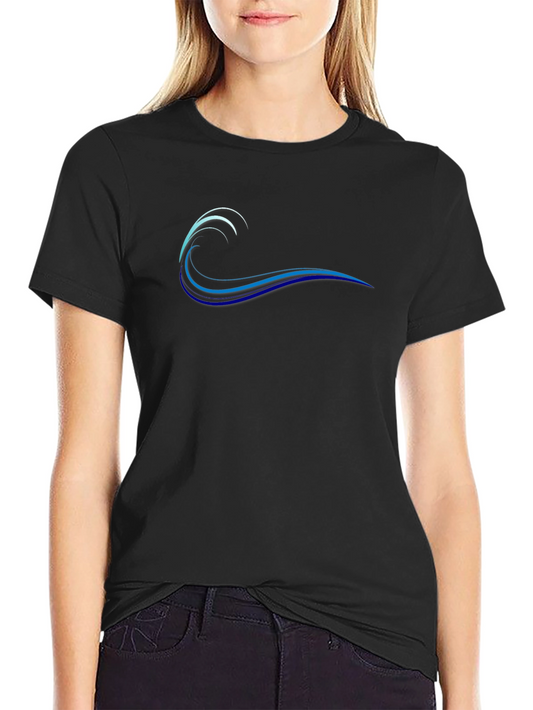 Mens Black Wave Graphic Tee