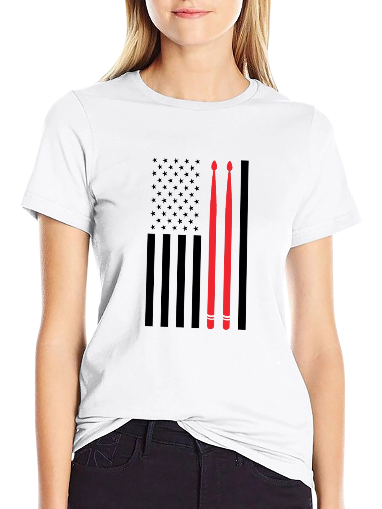 Drummer American Flag T-Shirt