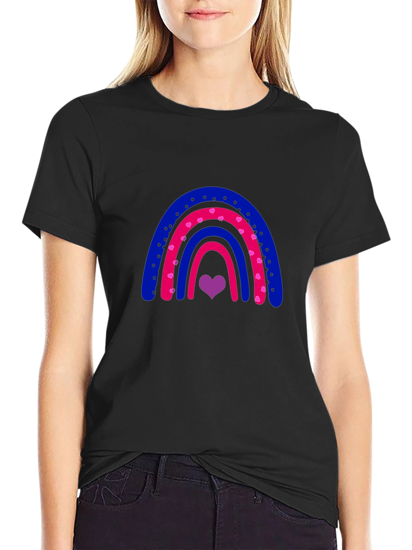 Bisexual Pride Rainbow Heart T-Shirt