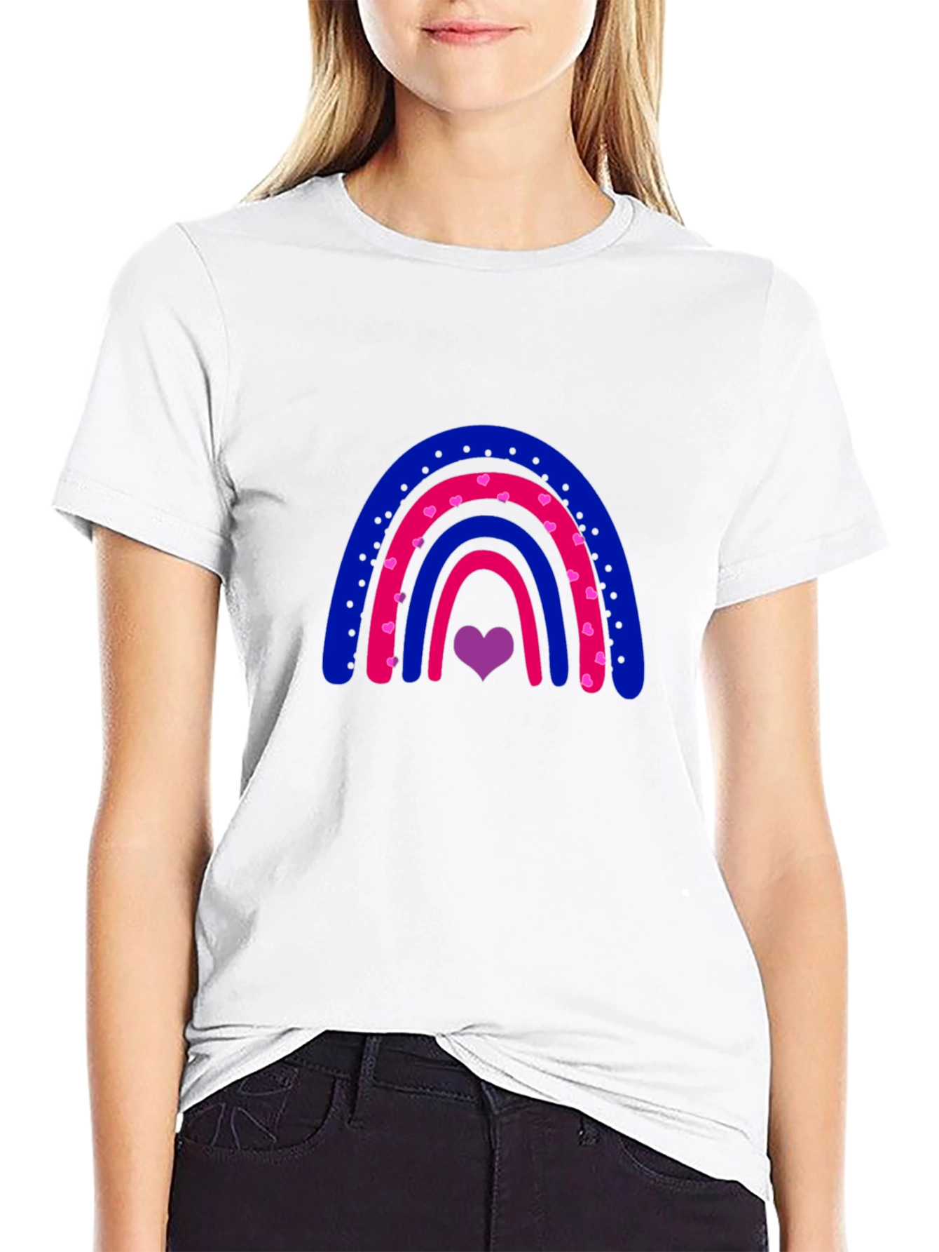 Bisexual Pride Rainbow Heart T-Shirt