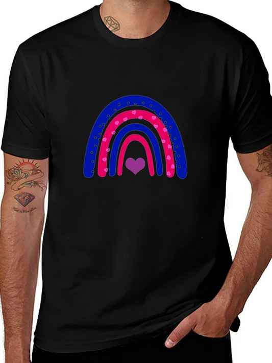 Bisexual Pride Rainbow Heart T-Shirt