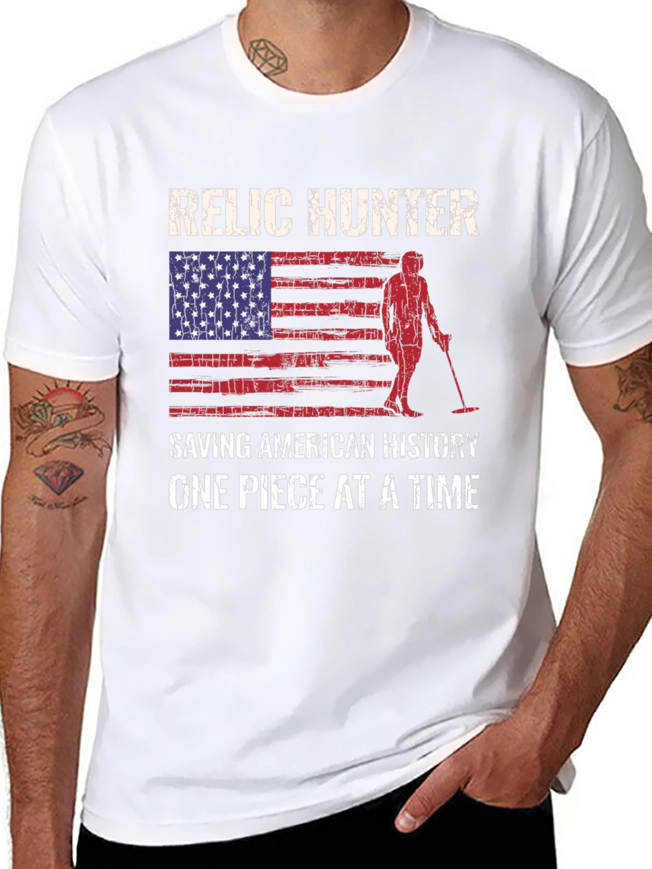 Relic Hunter American Flag T-Shirt
