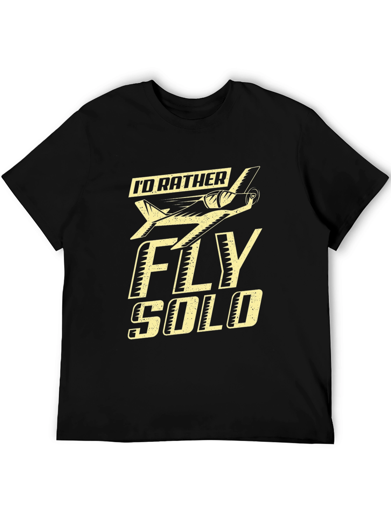 Id Rather Fly Solo Black T-Shirt