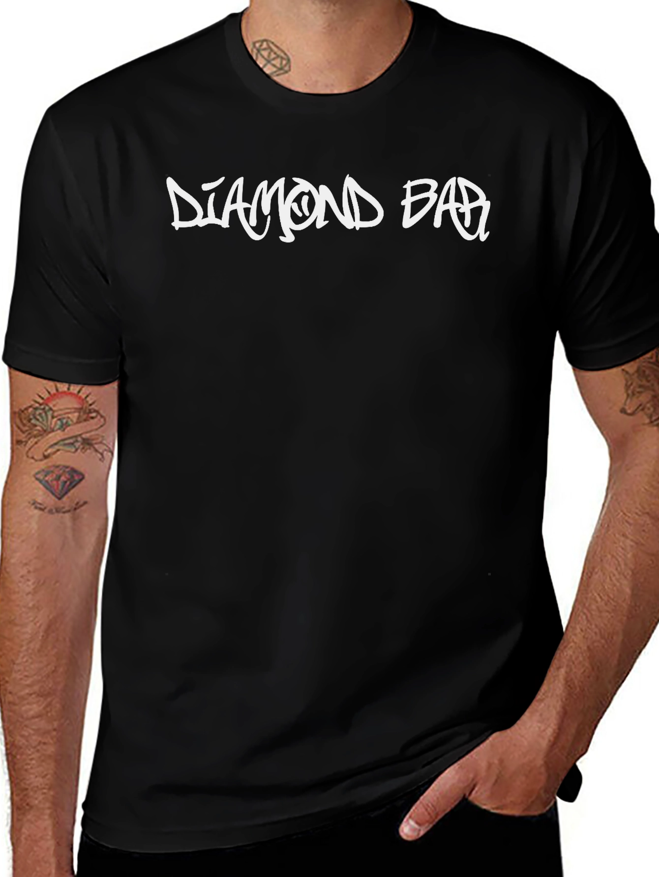 Diamond Bar Graphic T-Shirt - Casual Style