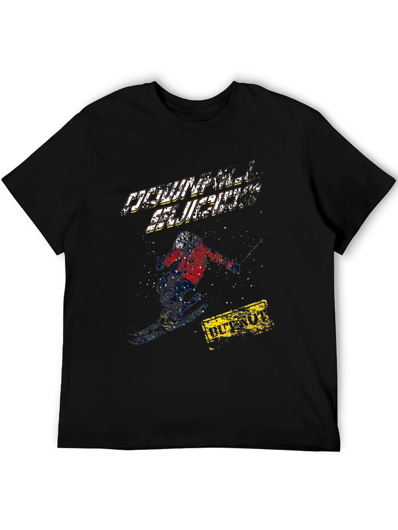 Downhill Slickers Graphic Tee - Black Cotton T-Shirt