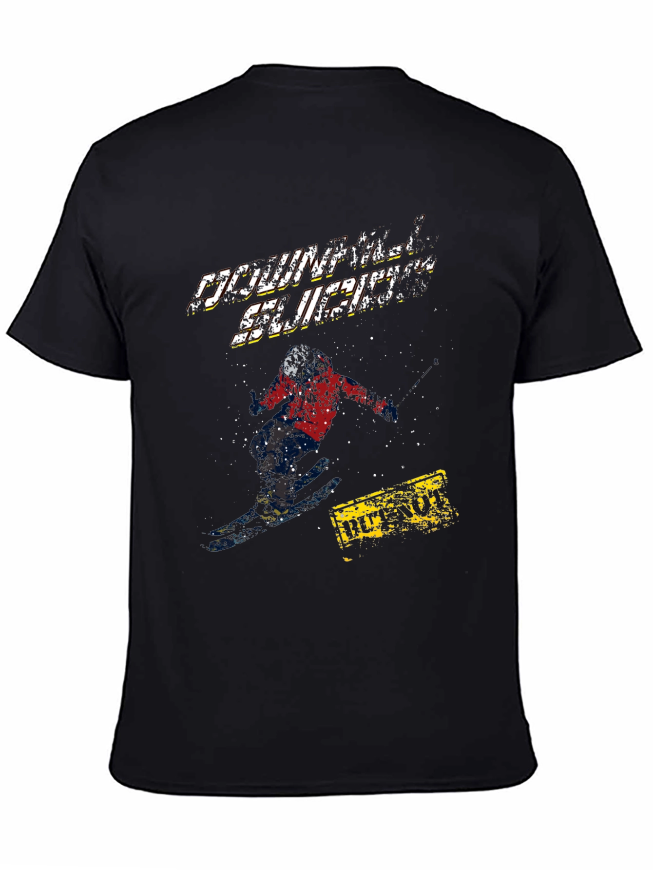 Downhill Slickers Graphic Tee - Black Cotton T-Shirt