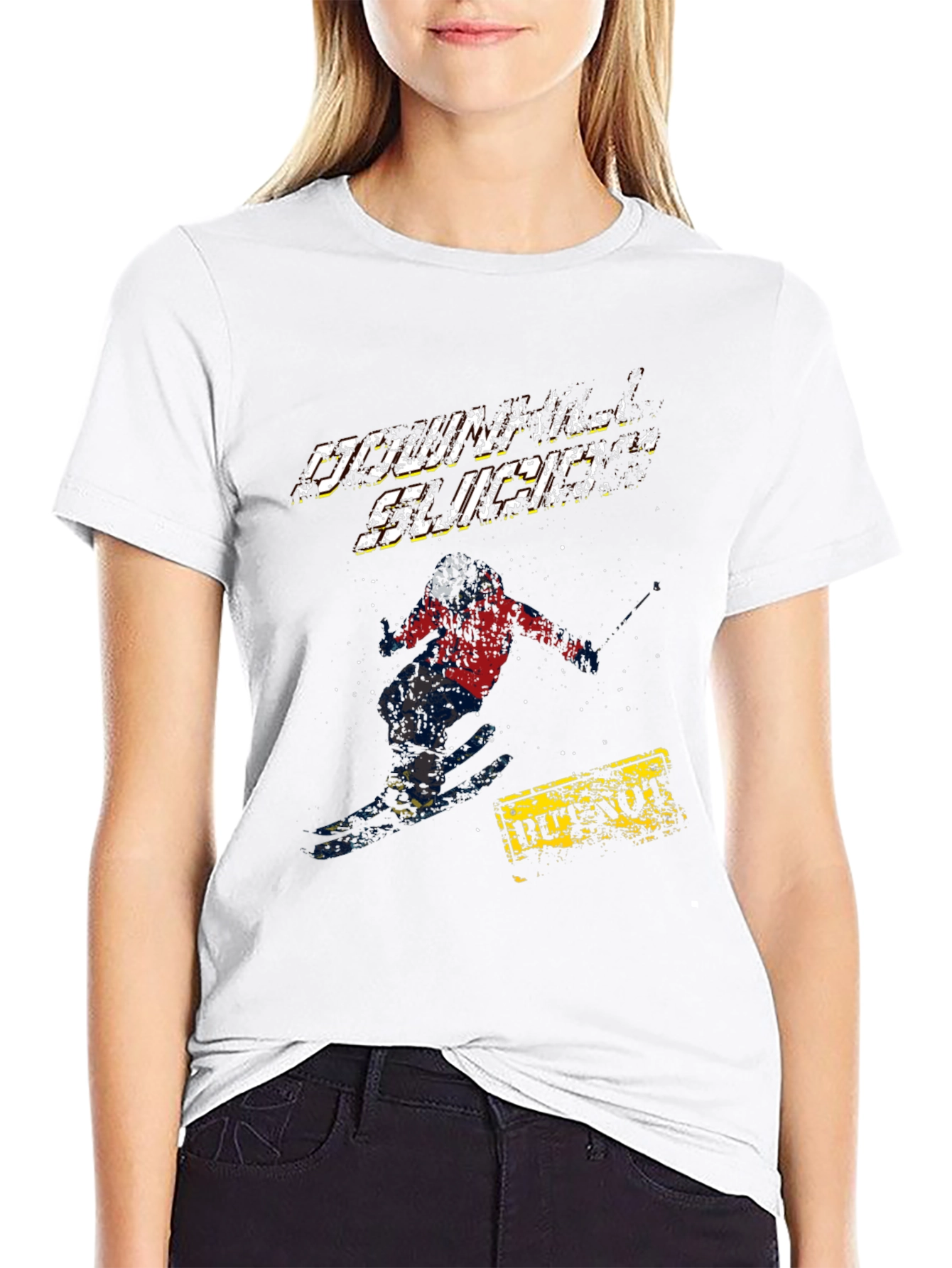 Downhill Slickers Graphic Tee - Black Cotton T-Shirt