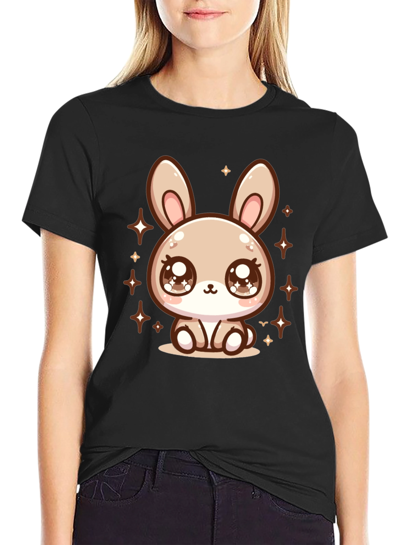 Cute Bunny Graphic Tee - Soft & Stylish