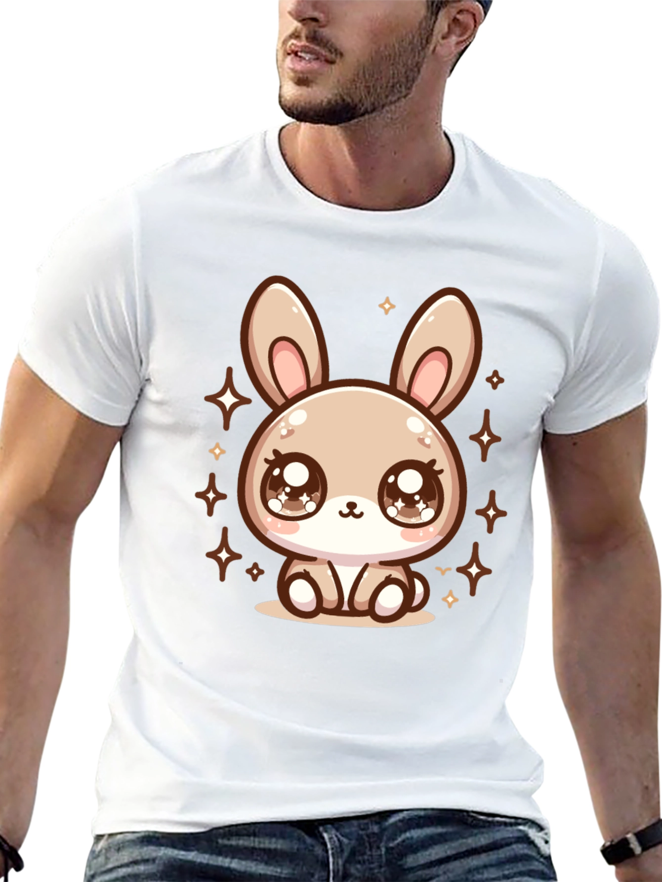 Cute Bunny Graphic Tee - Soft & Stylish