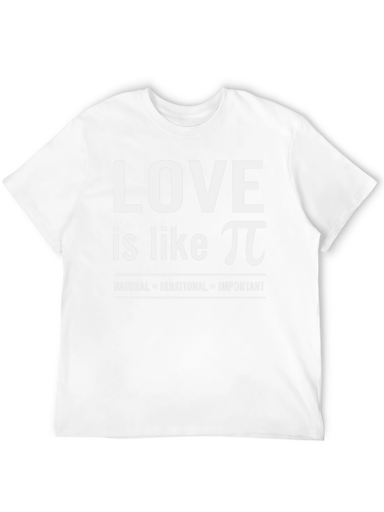 Love is Like Pi Funny Math Black T-Shirt