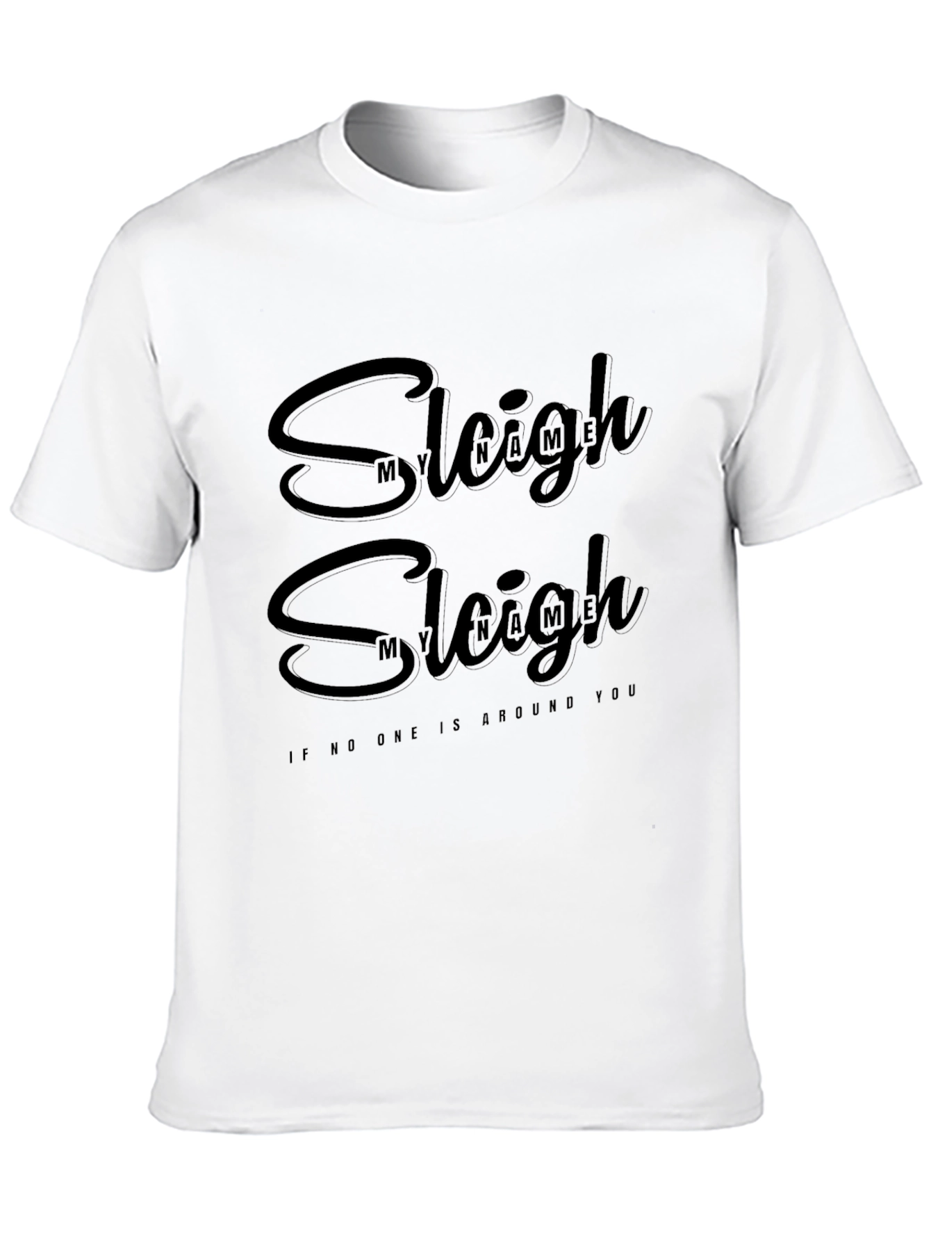 Sleigh My Name Black Graphic T-Shirt